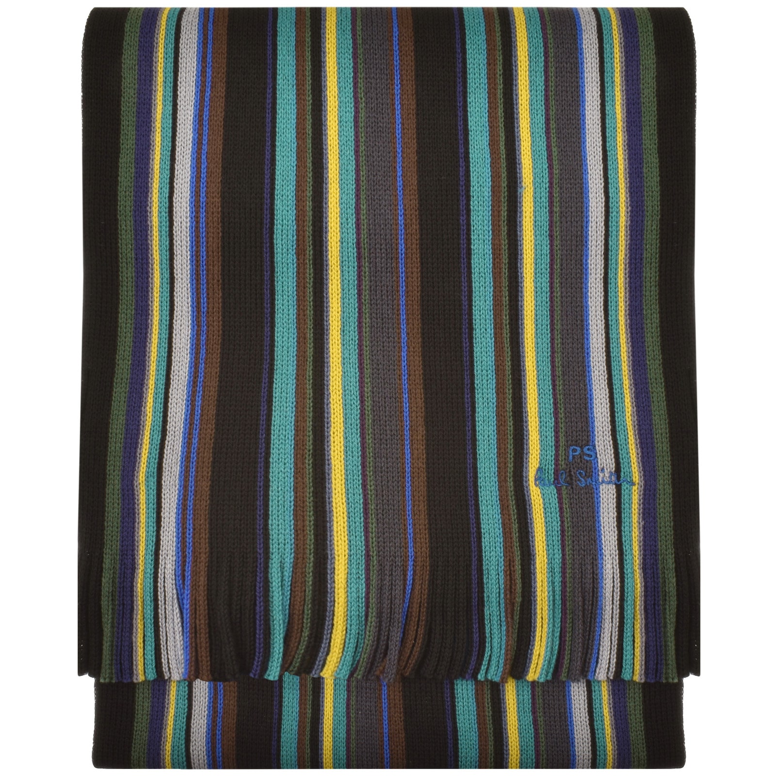 Paul Smith Multicolour Striped Wool Scarf