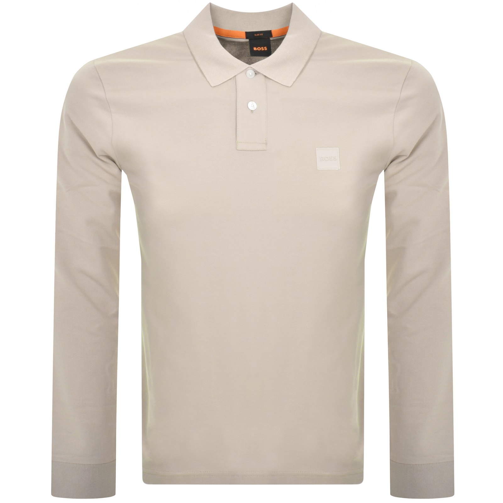 Shop Boss Casual Boss Long Sleeve Passerby Polo T Shirt Beige