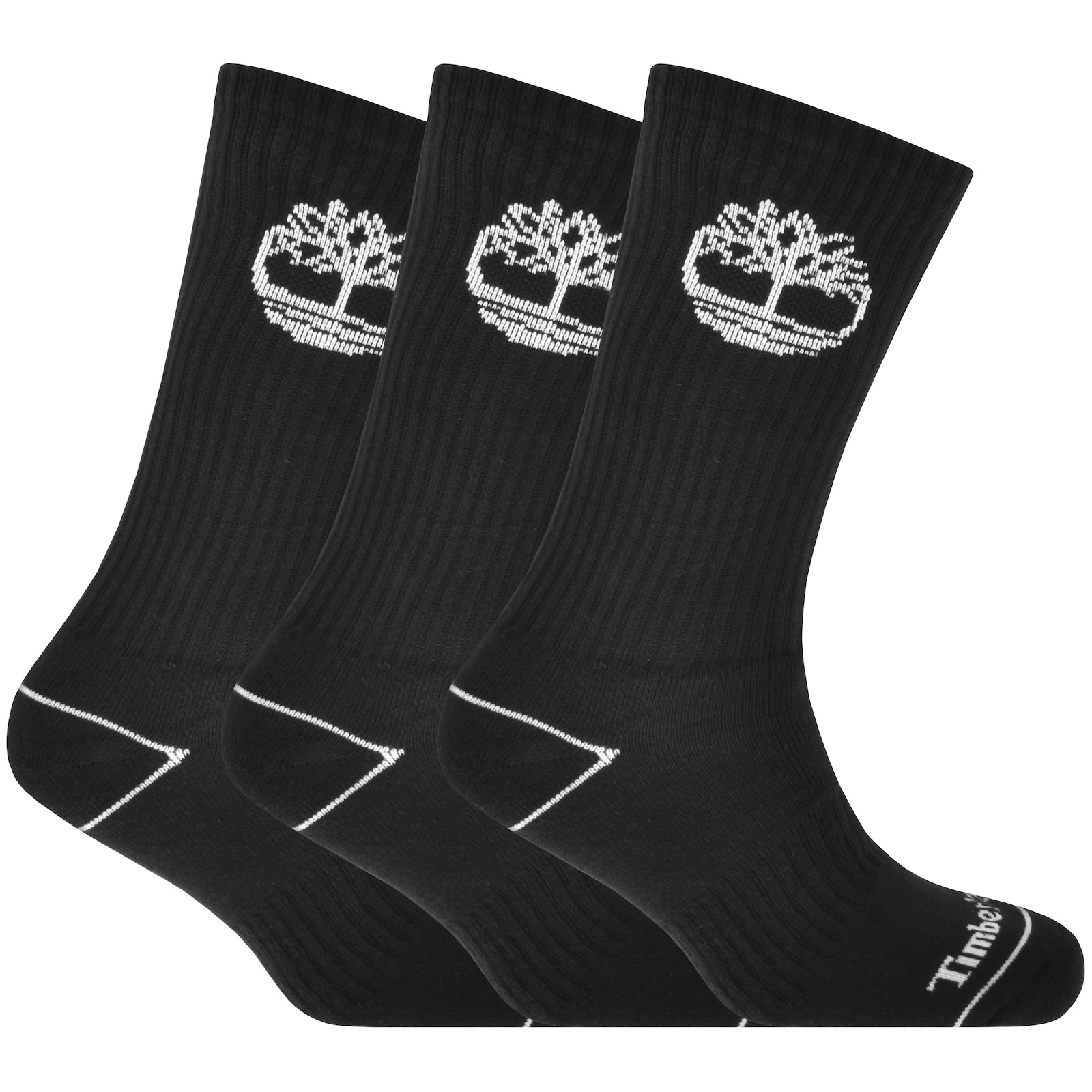 Shop Timberland 3 Pack Bowden Socks In Black