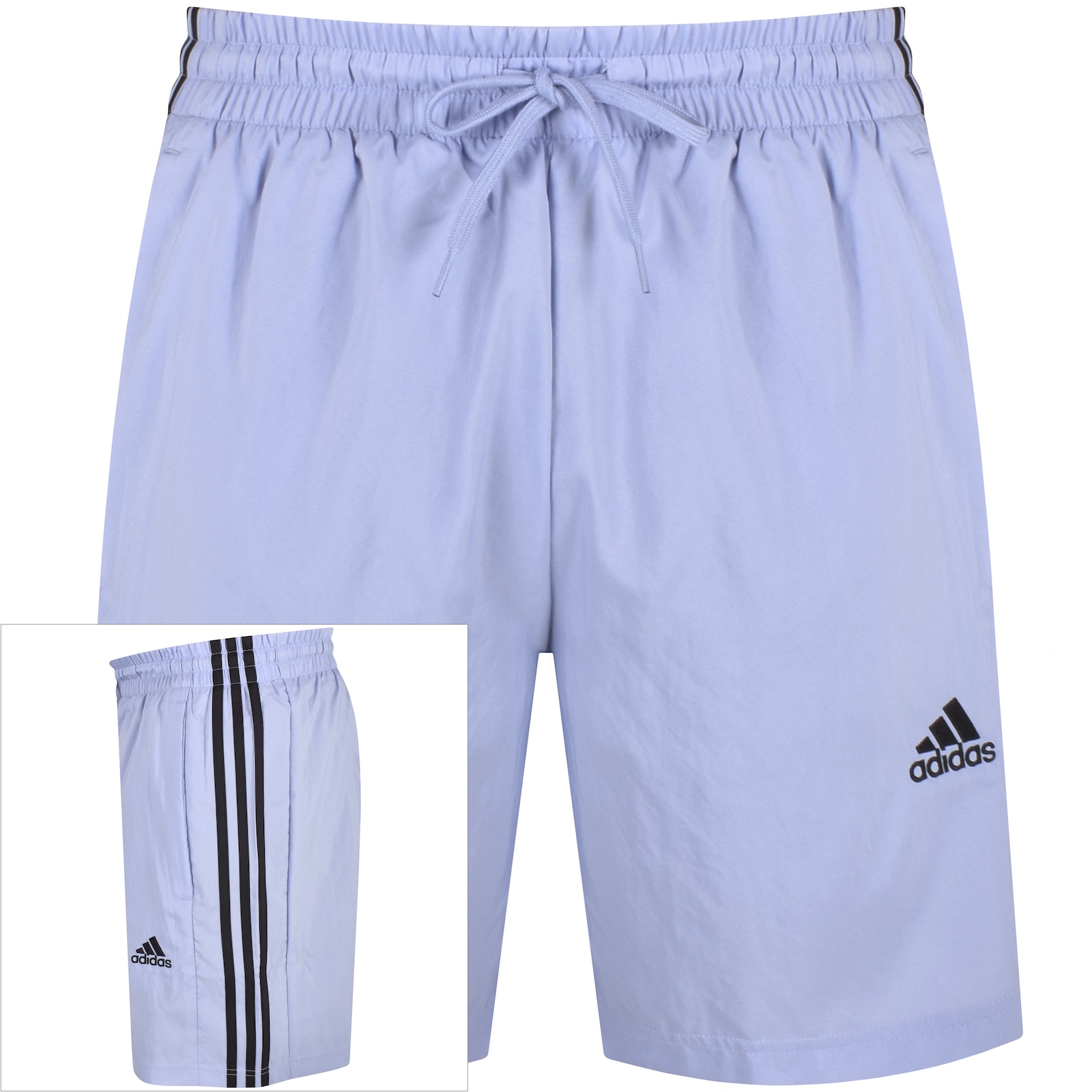 Adidas Originals Adidas 3 Stripes Chelsea Shorts Lilac In Blue