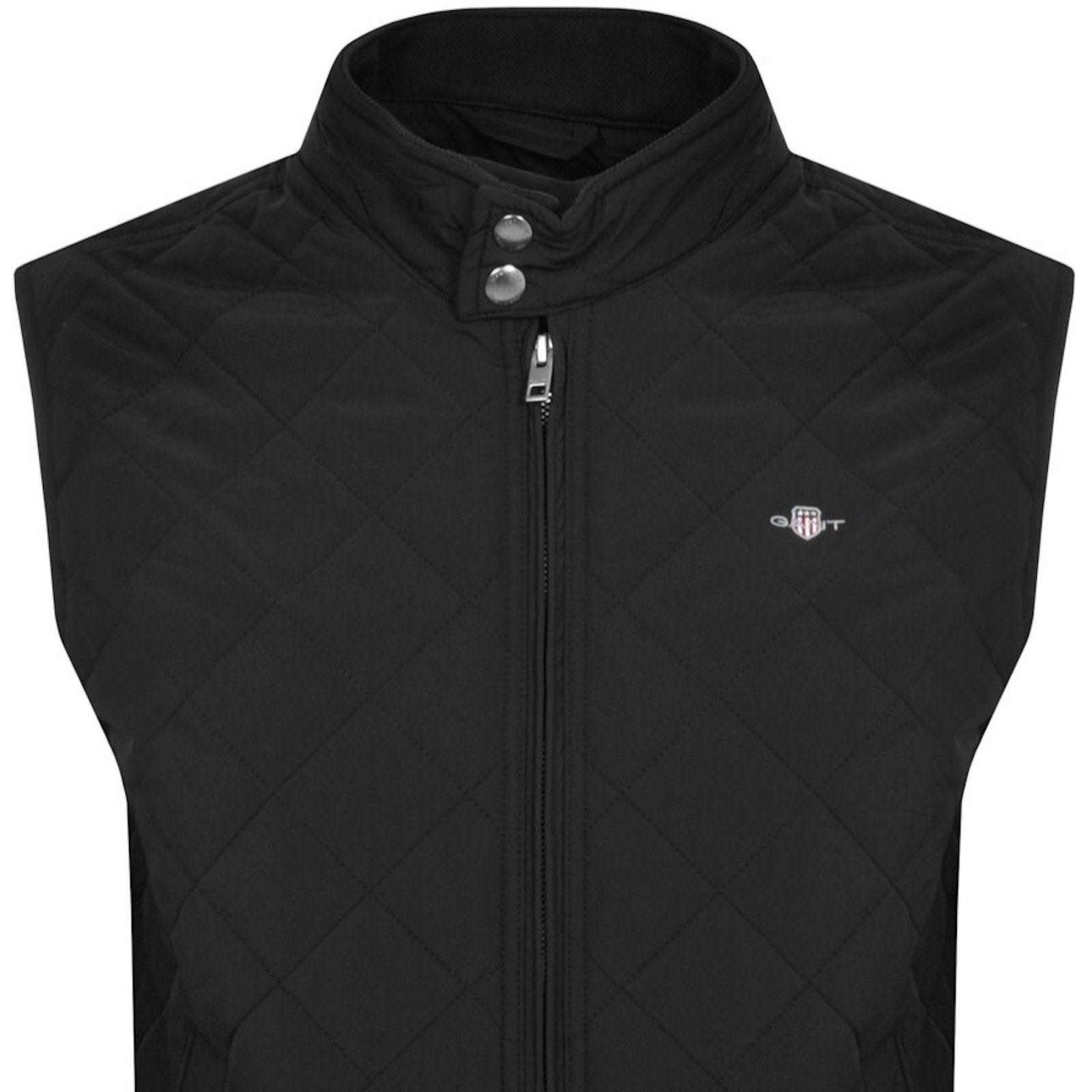 Shop Gant Quilted Windcheater Gilet Black