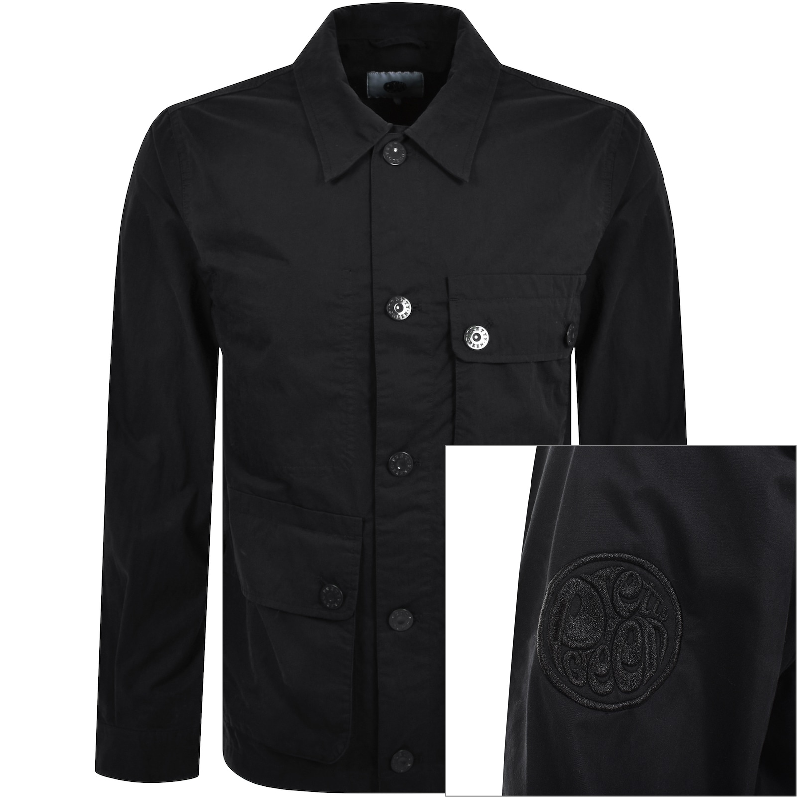 Shop Pretty Green Heathen Overshirt Black