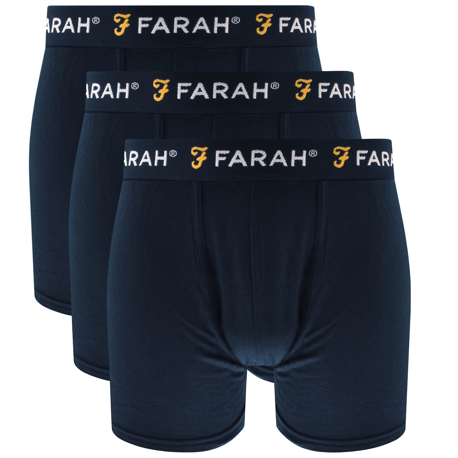 Shop Farah Vintage Pullsy 3 Pack Boxer Shorts Navy