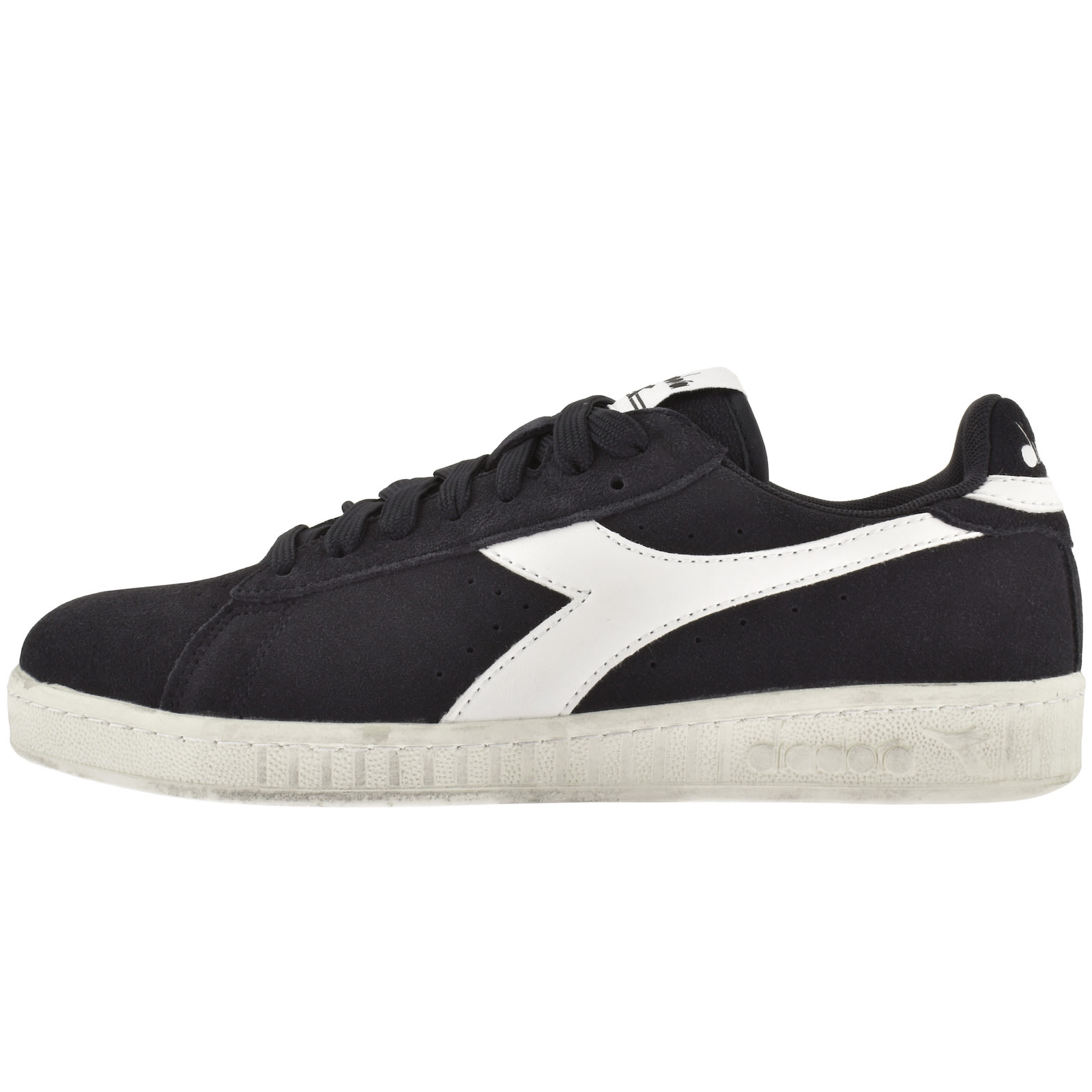 Diadora Game L Low Suede Trainers Navy In Blue