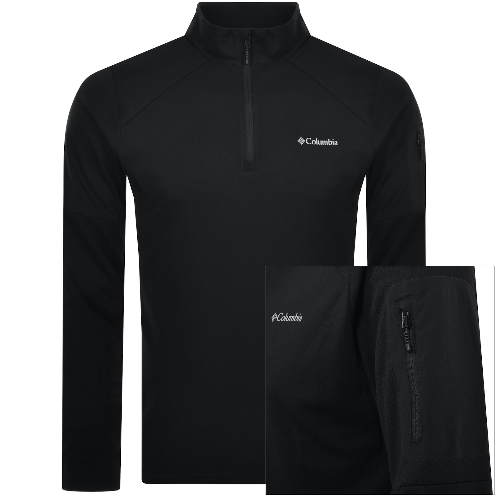 Shop Columbia Tech Half Zip Sweatshirt Black