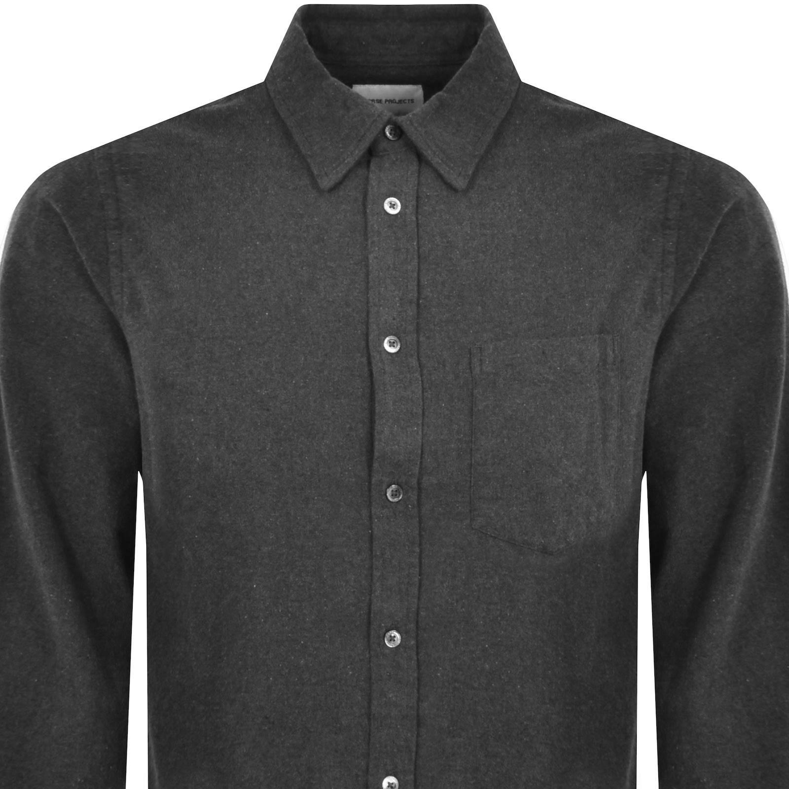 Norse Projects Osvald Flannel Shirt Grey In Grey