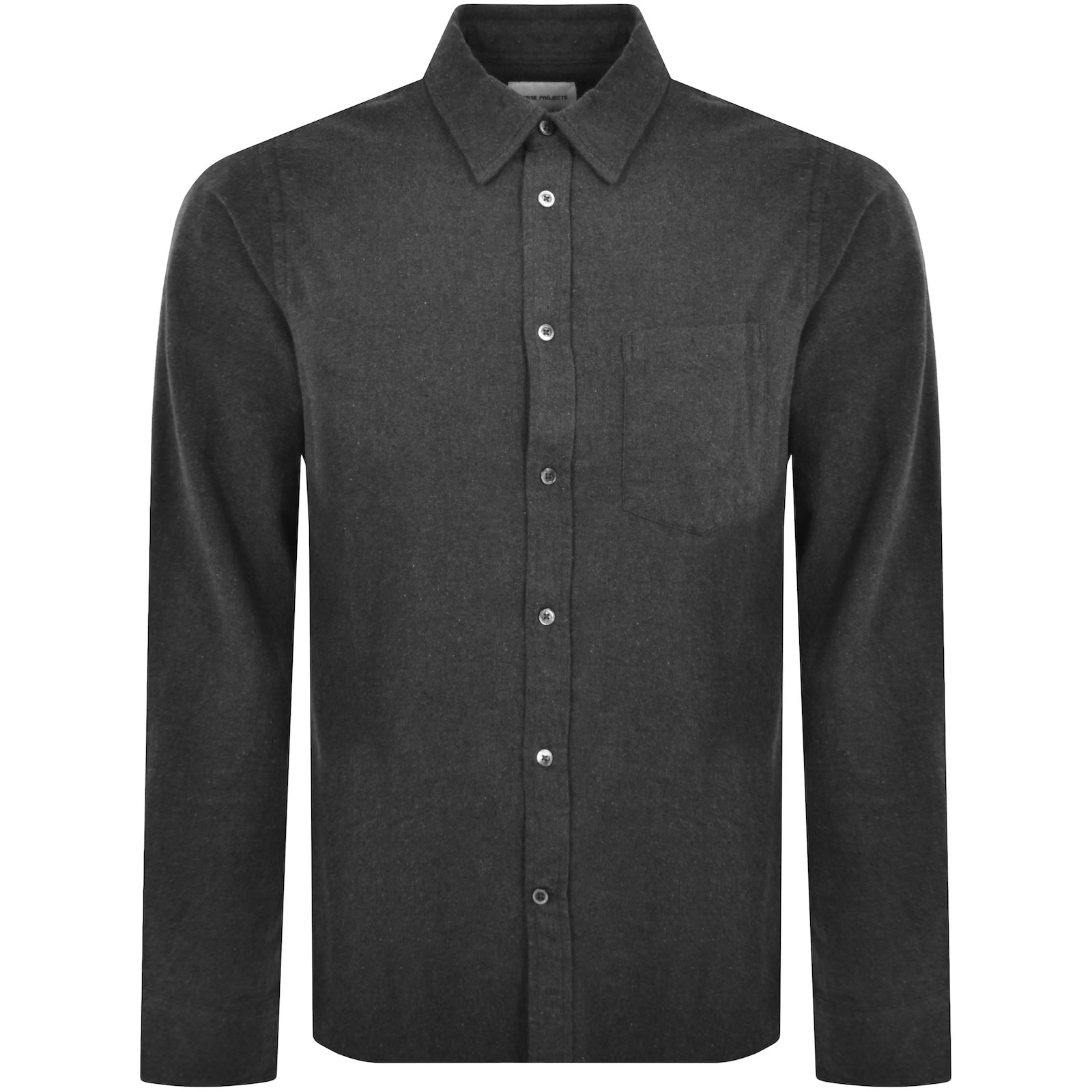 Norse Projects Osvald Flannel Shirt Grey In Grey
