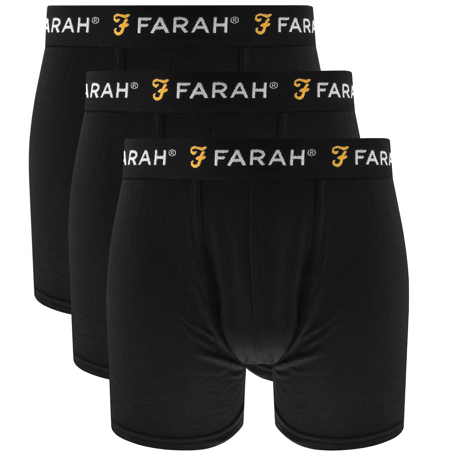 Shop Farah Vintage Saginaw 3 Pack Boxer Shorts Black