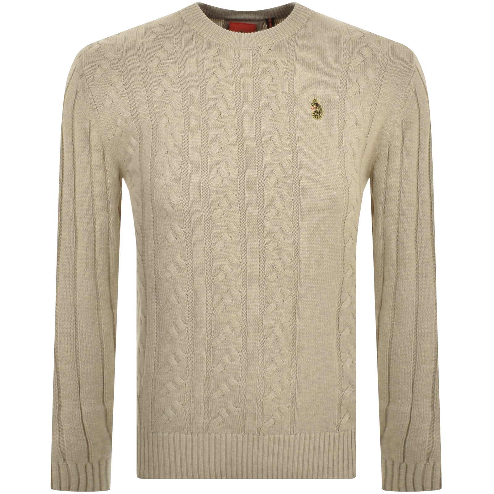 LUKE 1977 LUKE 1977 MORDEN CREW NECK JUMPER BEIGE 