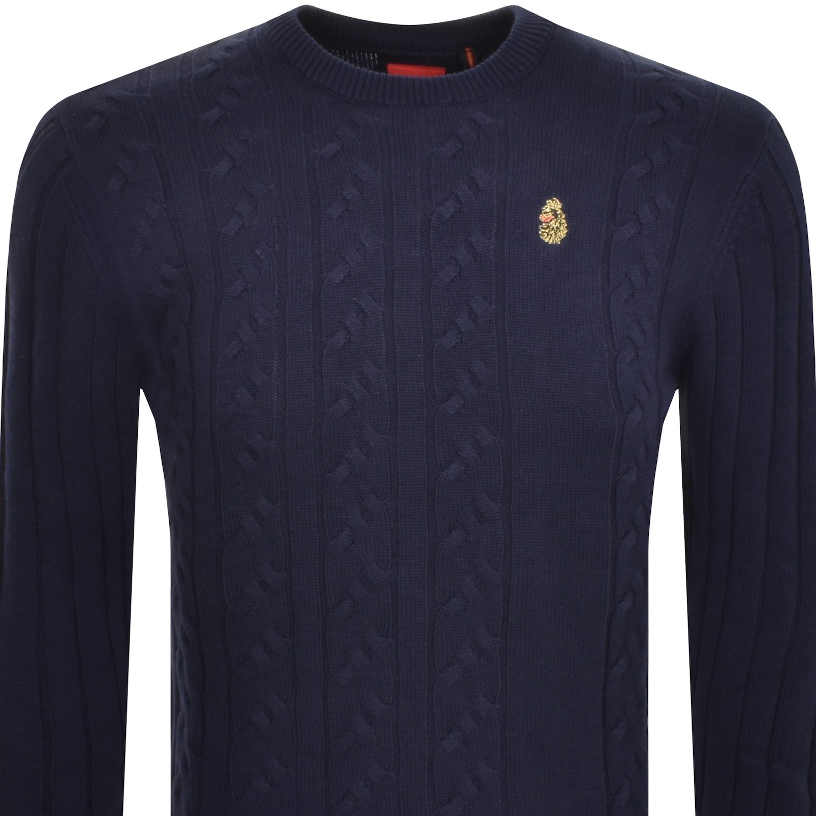 Shop Luke 1977 Morden Crew Neck Jumper Navy