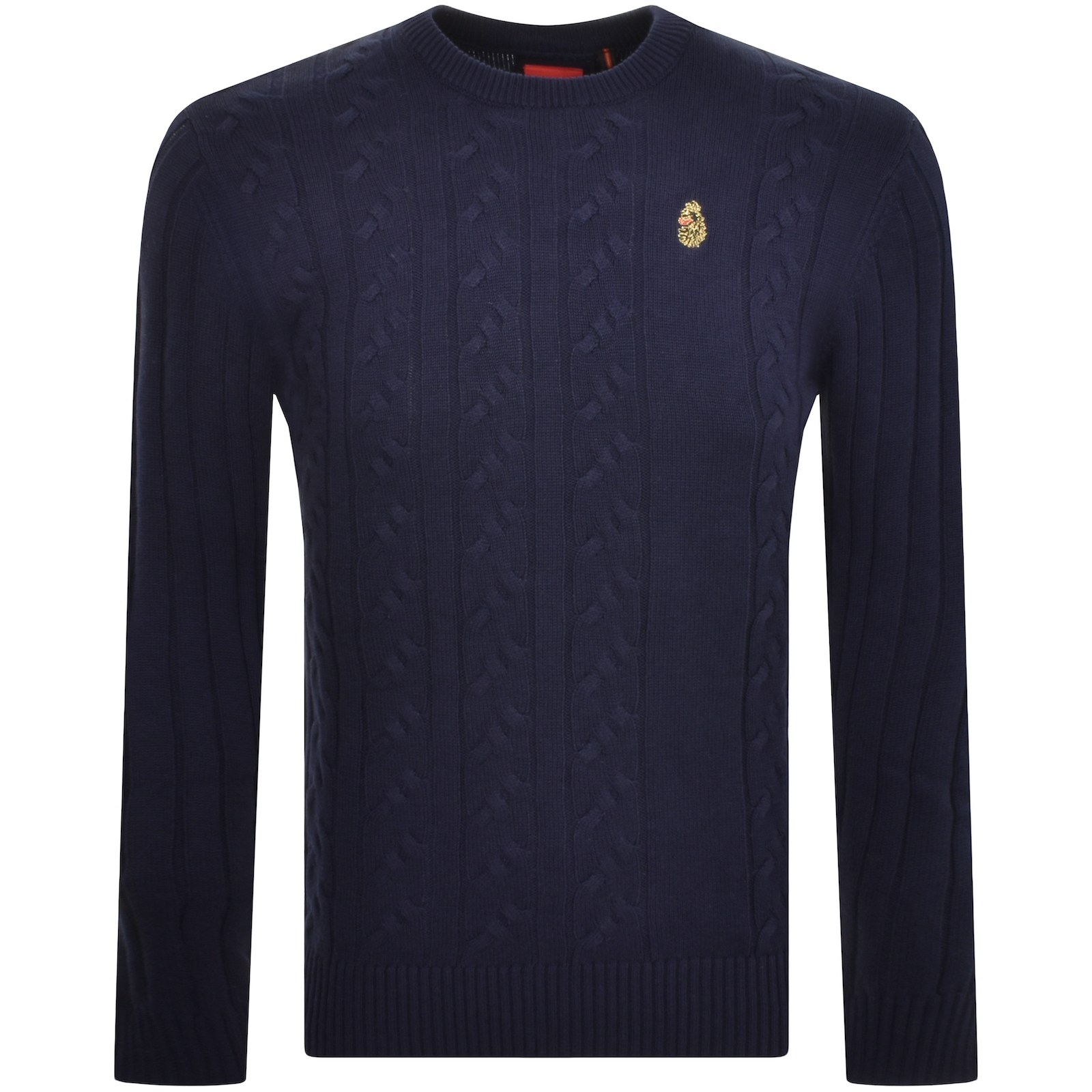 Shop Luke 1977 Morden Crew Neck Jumper Navy