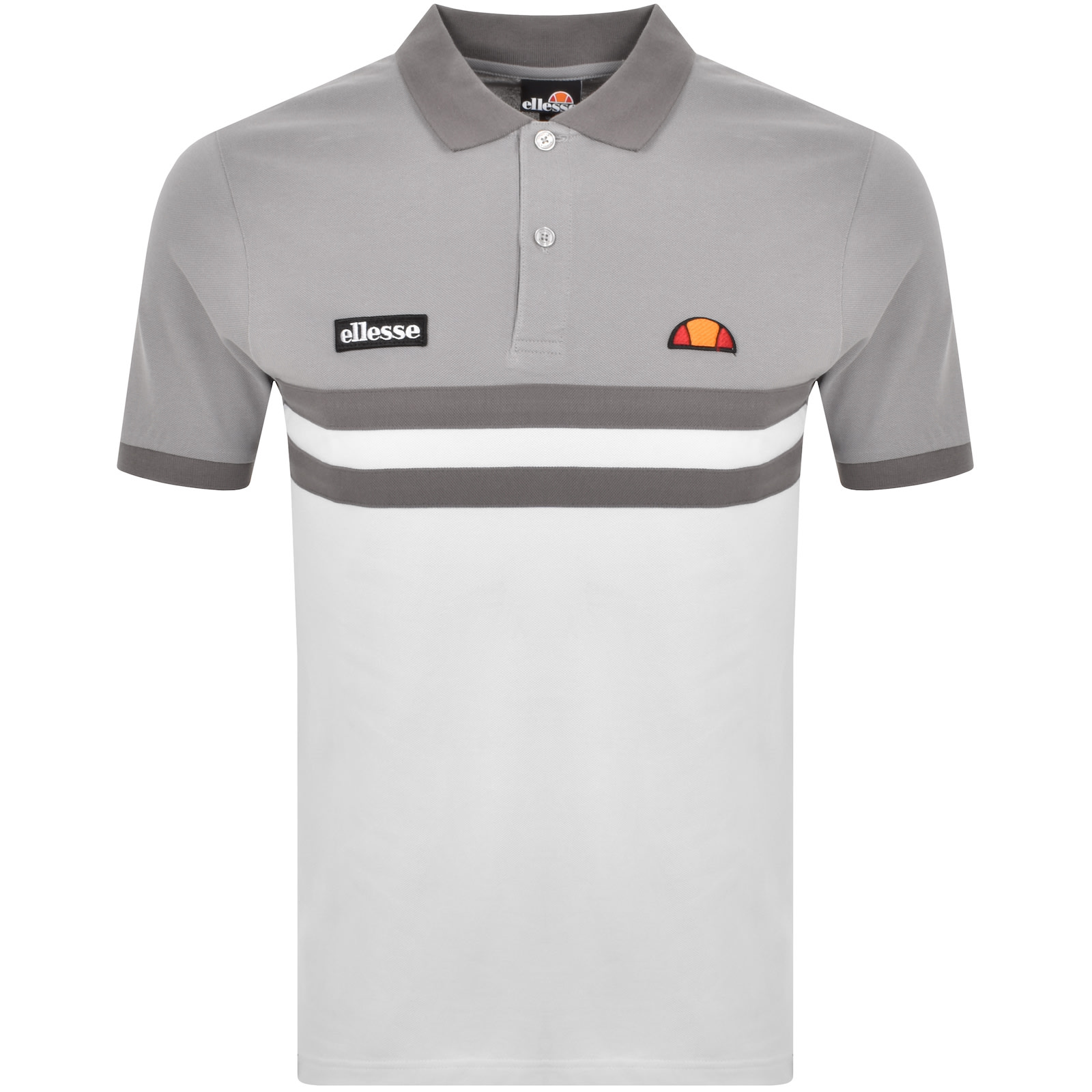 Ellesse Muccia Polo T Shirt White In Gray