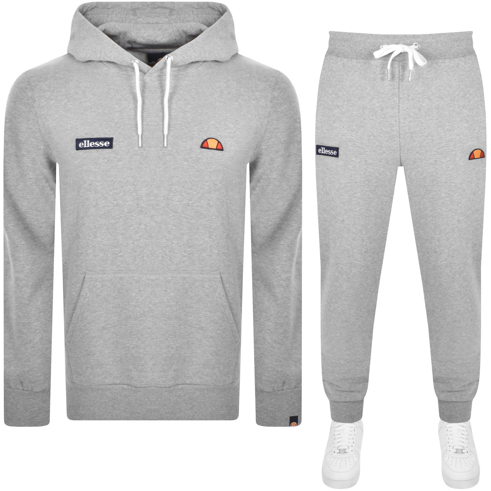 Ellesse Traccota Hooded Logo Tracksuit Grey In Gray