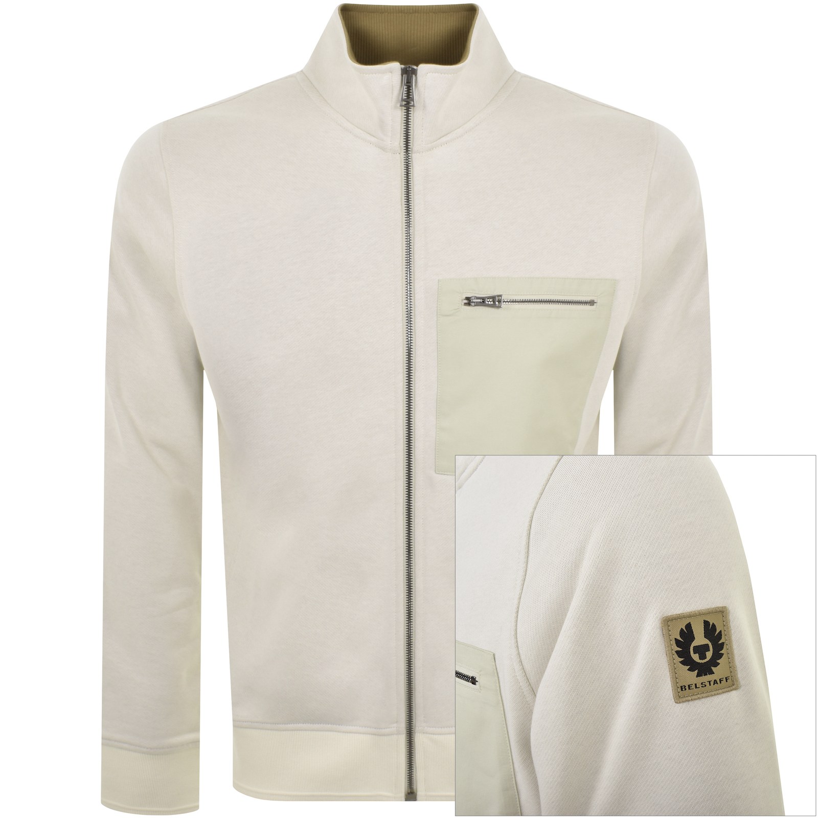 Belstaff Centenary Full Zip Sweatshirt Off White