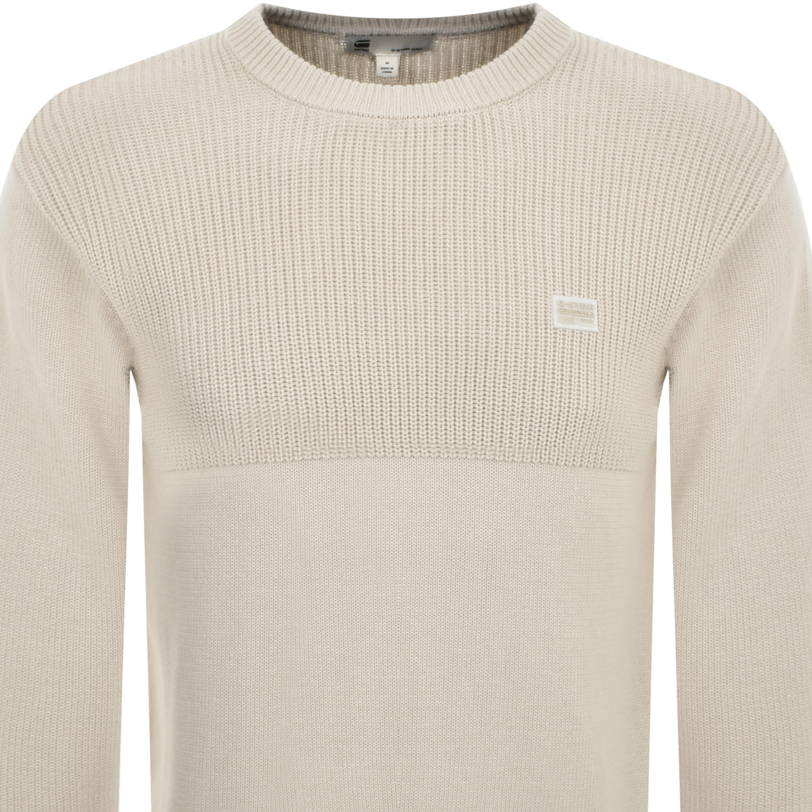 Shop G-star G Star Raw Fisherman Knit Jumper Beige