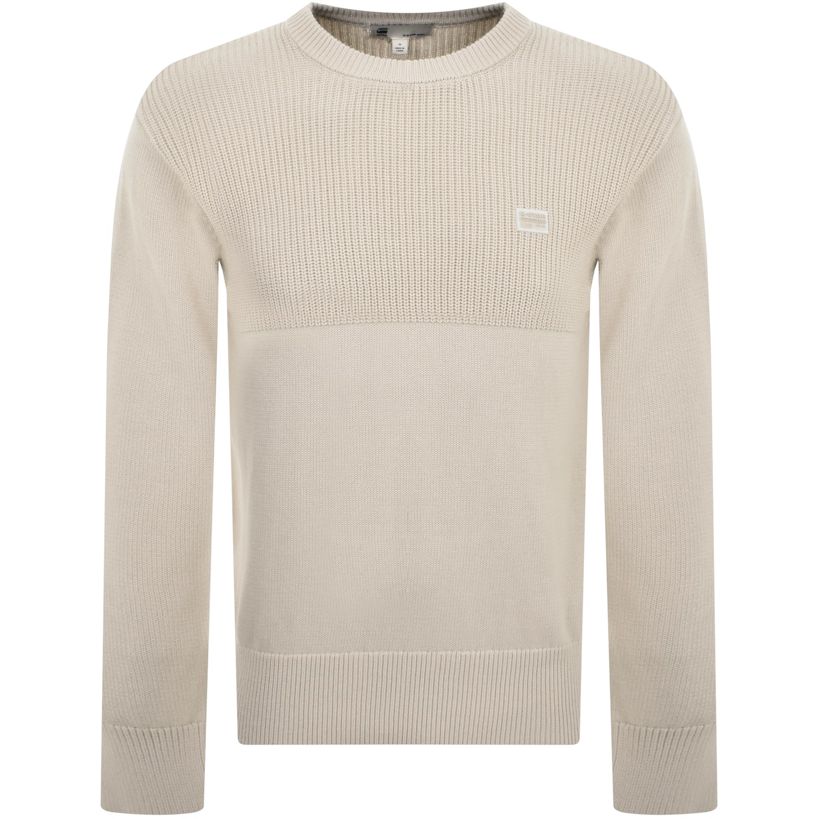 G-star G Star Raw Fisherman Knit Jumper Beige In Neutral