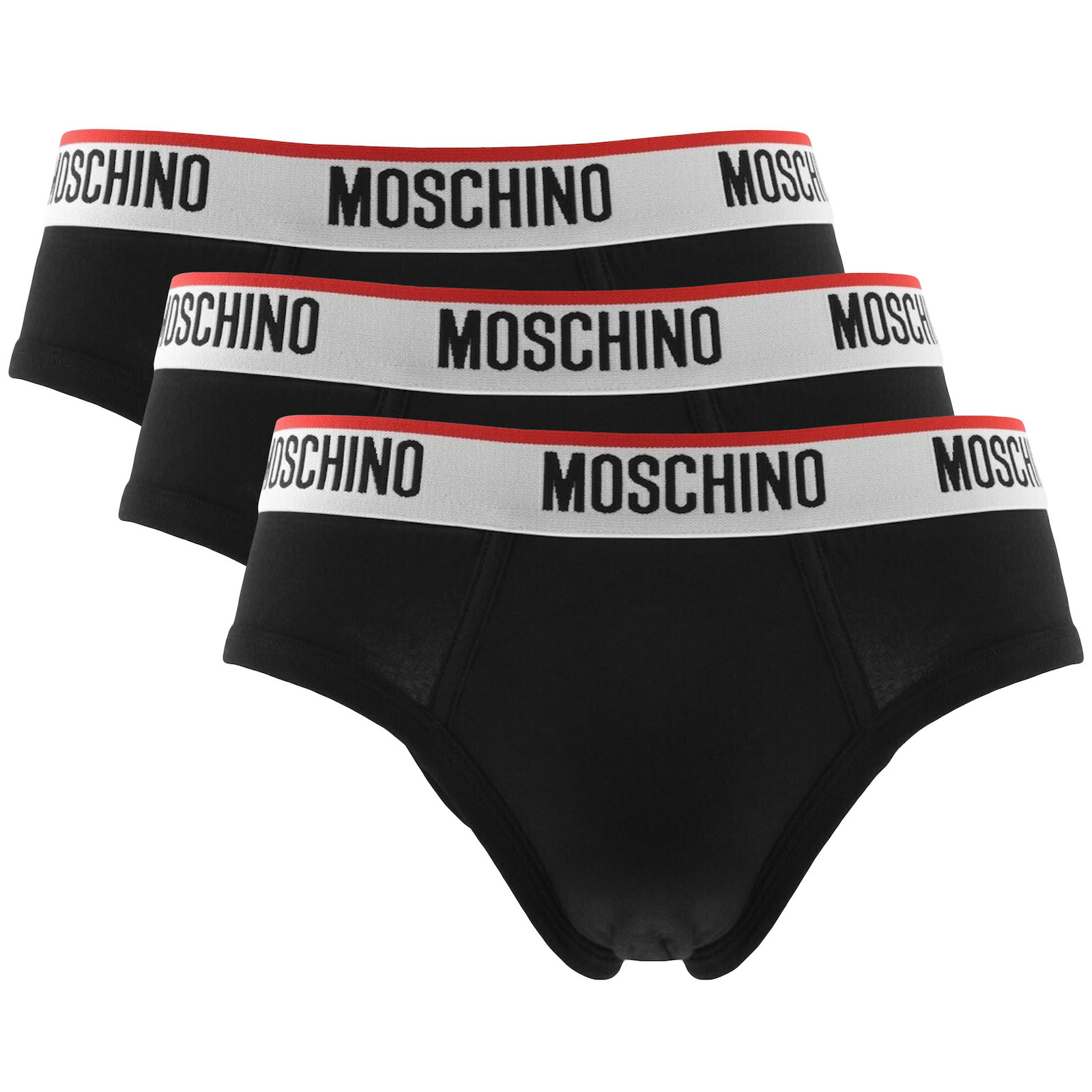 Moschino Underwear 3 Pack Briefs In Black