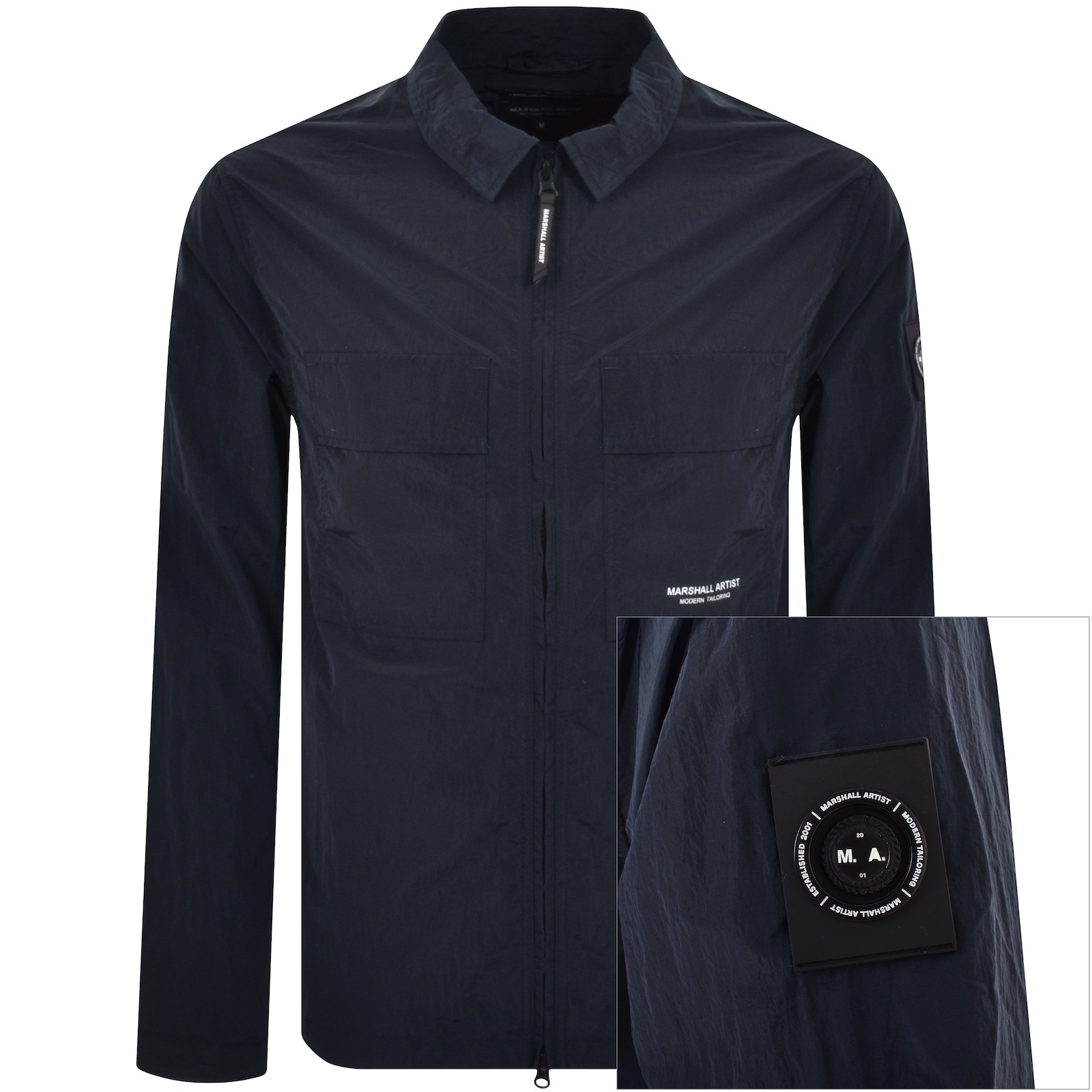 Shop Marshall Artist Corazza Overshirt Navy