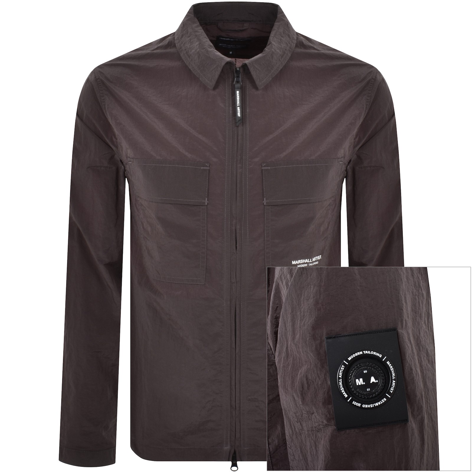 Shop Marshall Artist Corazza Overshirt Fig In Purple