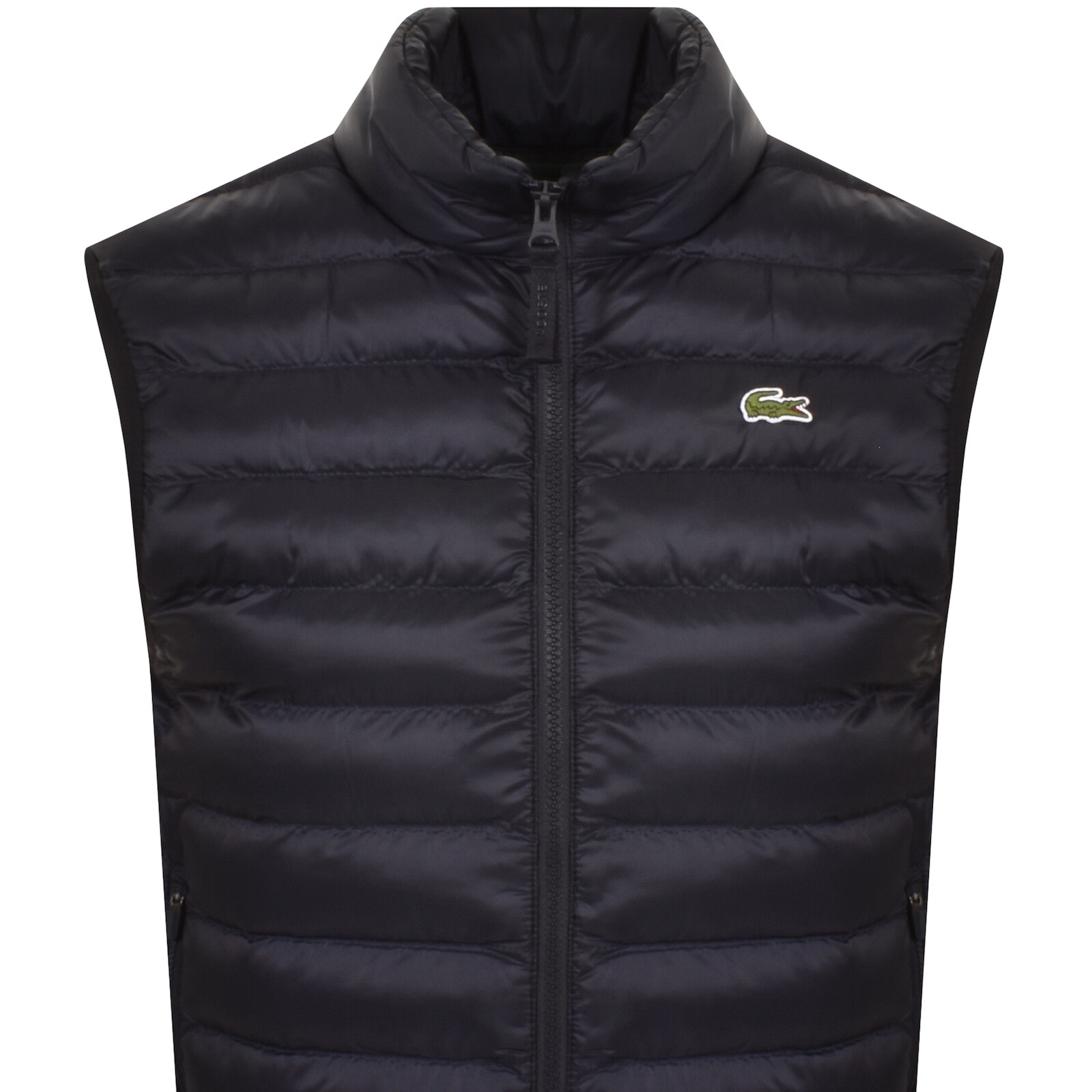 Shop Lacoste Full Zip Logo Gilet Navy