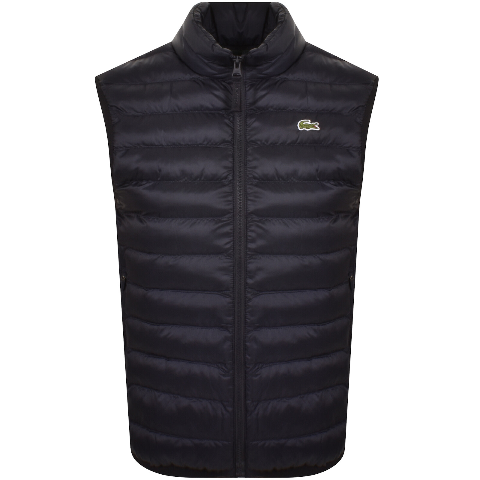 Shop Lacoste Full Zip Logo Gilet Navy