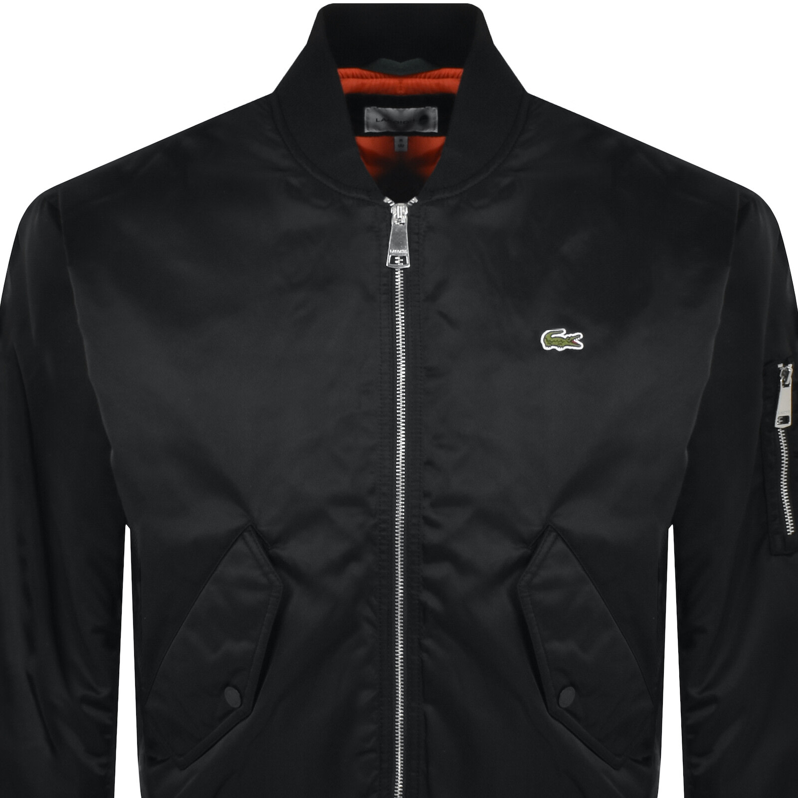 Shop Lacoste Full Zip Logo Jacket Black