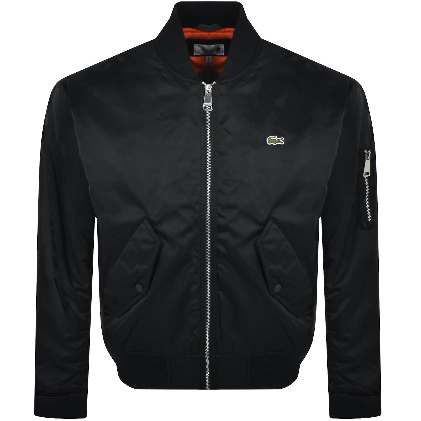 Shop Lacoste Full Zip Logo Jacket Black