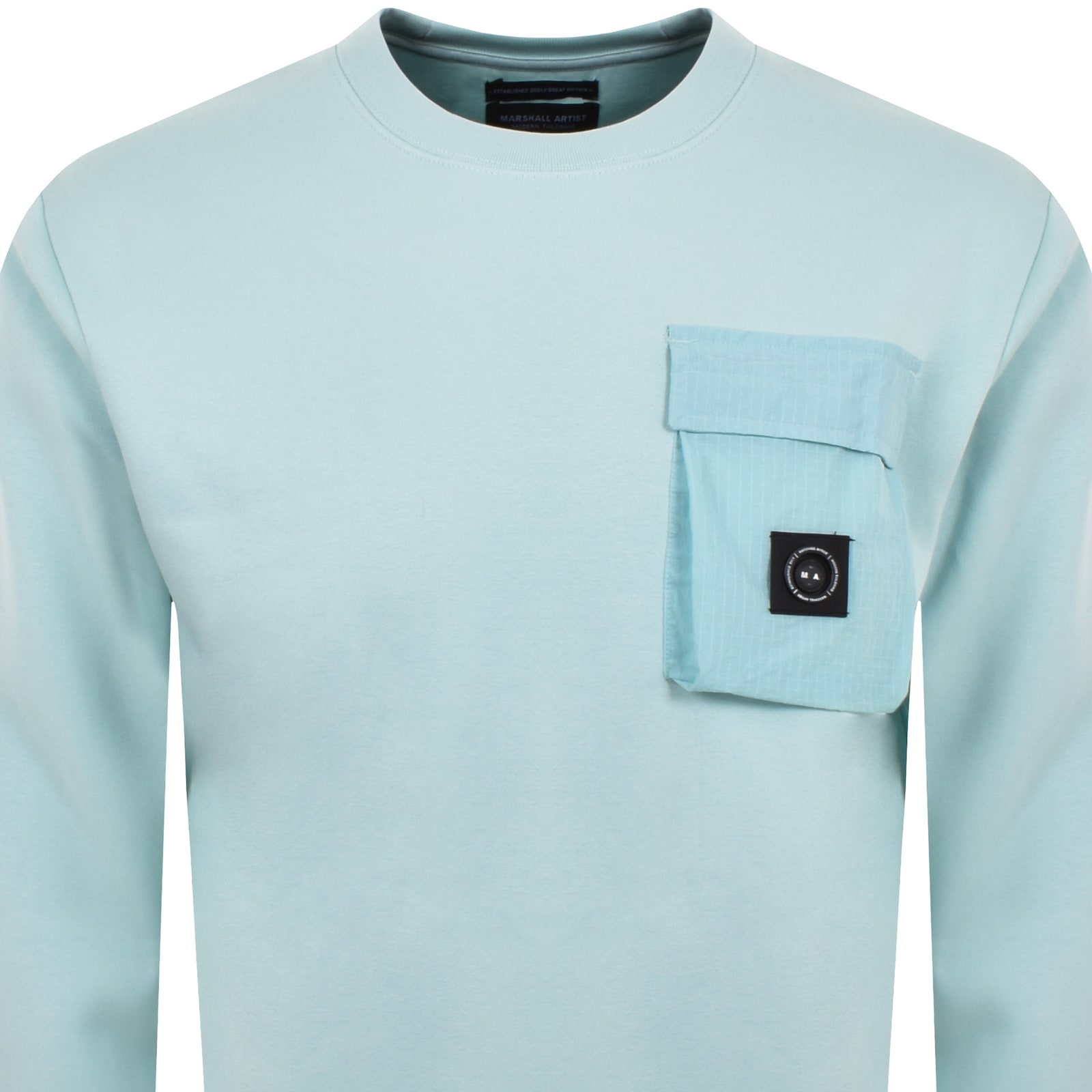 Shop Marshall Artist Nevado Crew Neck Sweatshirt Blue