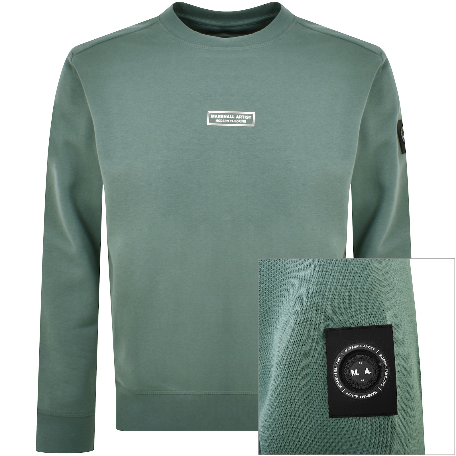 Shop Marshall Artist Siren Box Sweatshirt Green