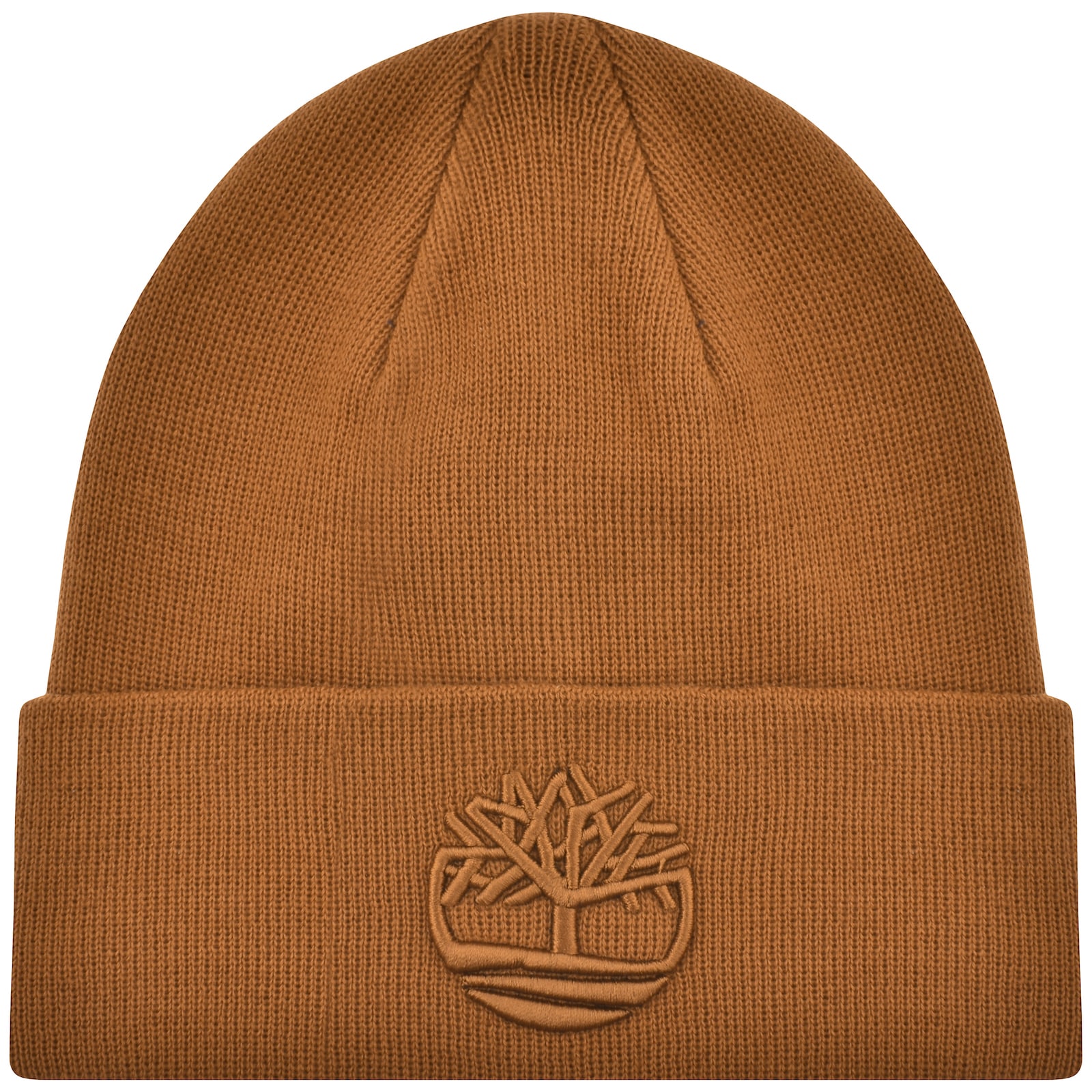 Timberland Tonal Embroidery Beanie Brown