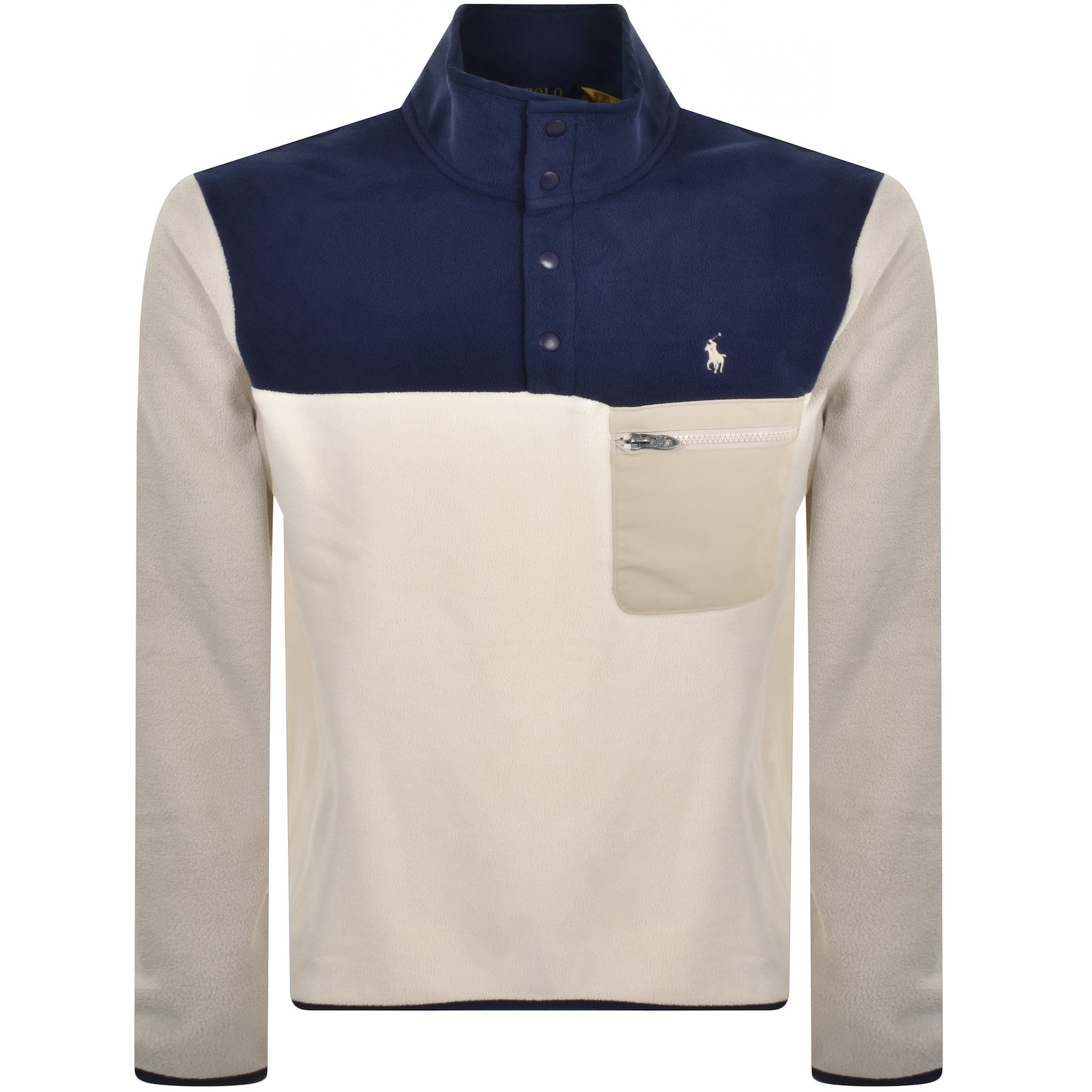 Ralph Lauren Colourblock Sweatshirt Navy In Neutral