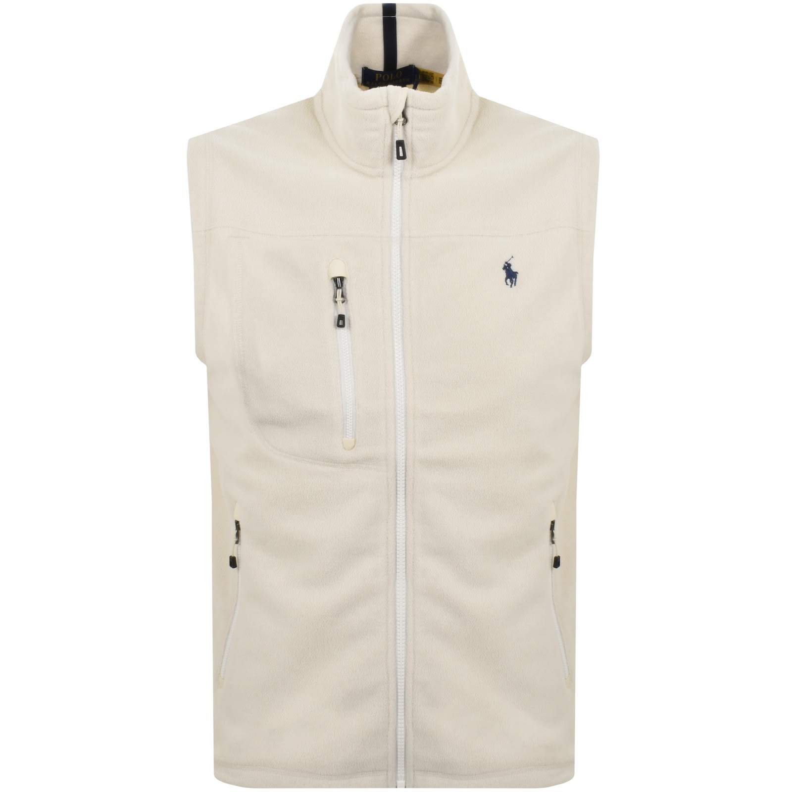 Ralph Lauren Logo Gilet Cream In Neutral