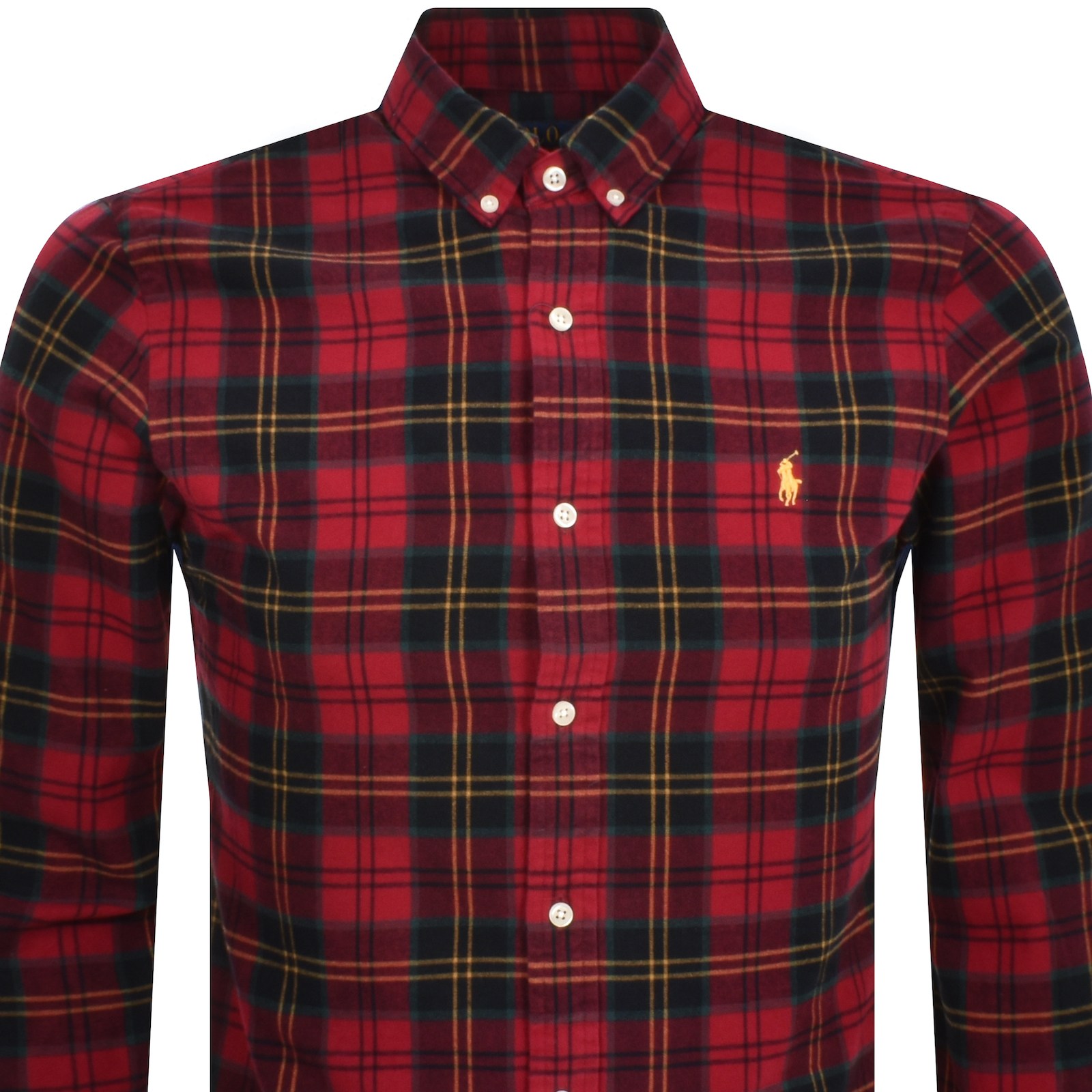 Shop Ralph Lauren Slim Fit Long Sleeve Shirt Red