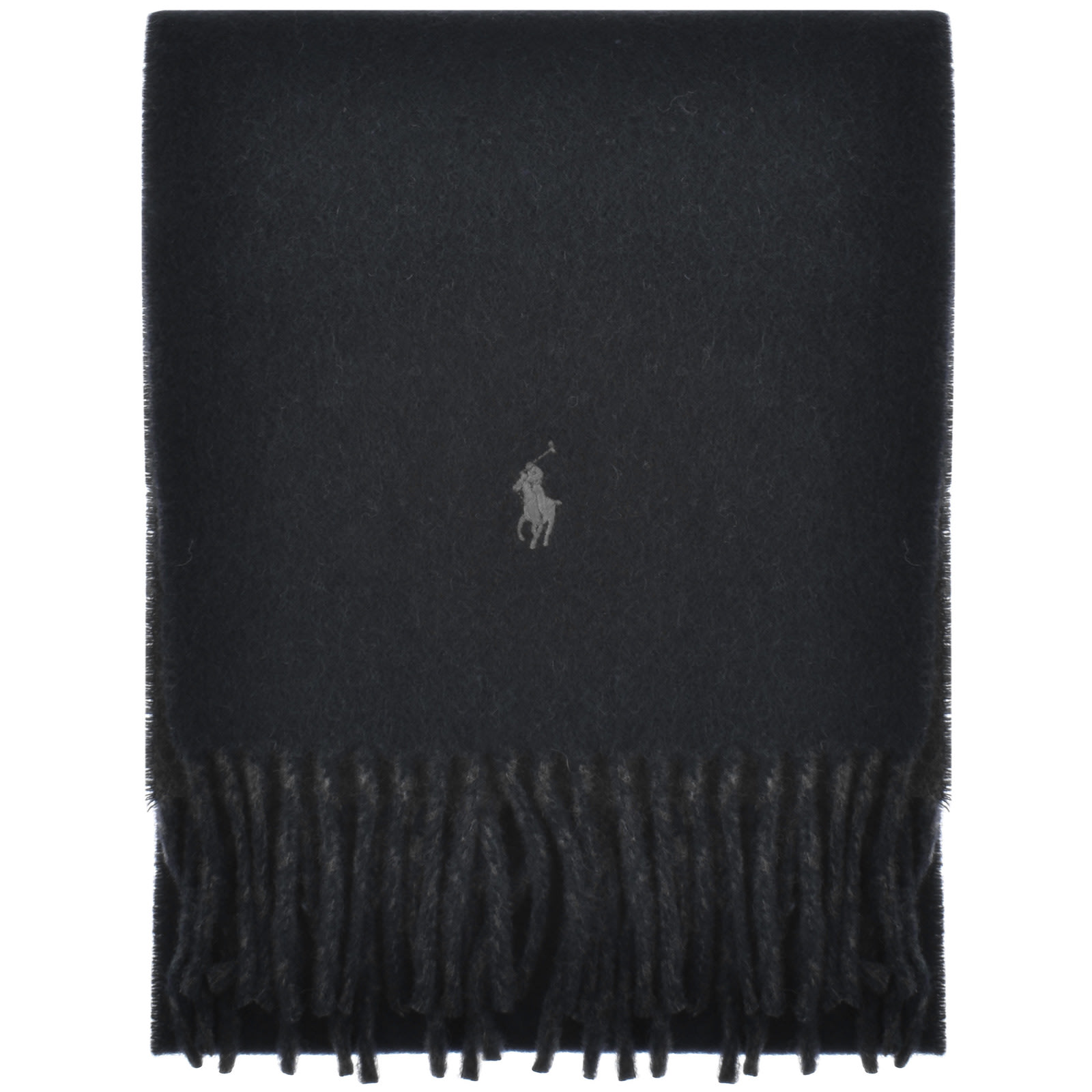 Shop Ralph Lauren Classic Reversible Wool Scarf Navy