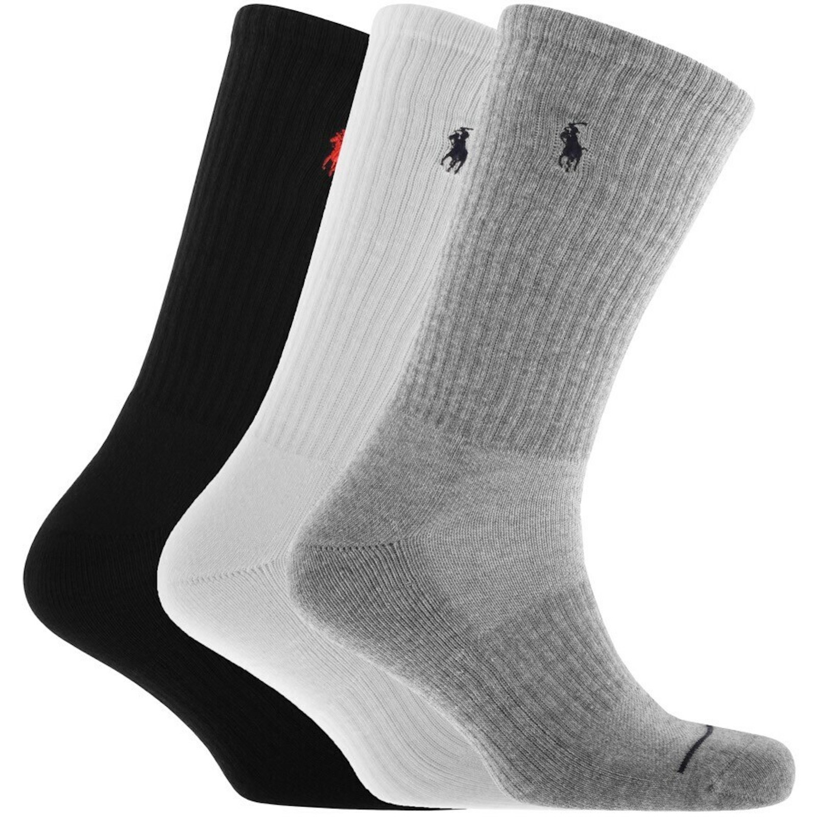 Ralph Lauren 3 Pack Classic Sport Socks In Gray