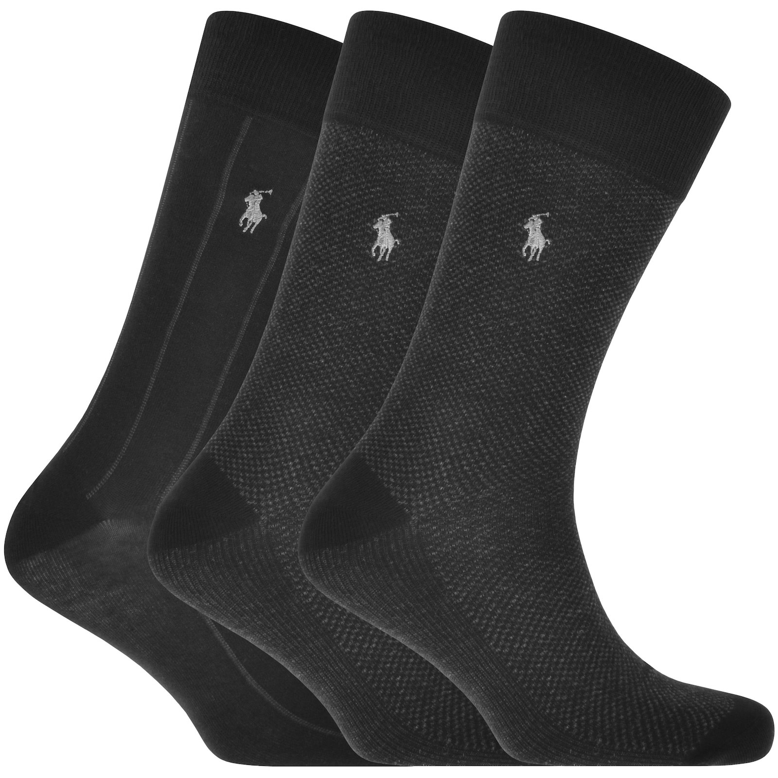 Shop Ralph Lauren 3 Pack Socks In Black