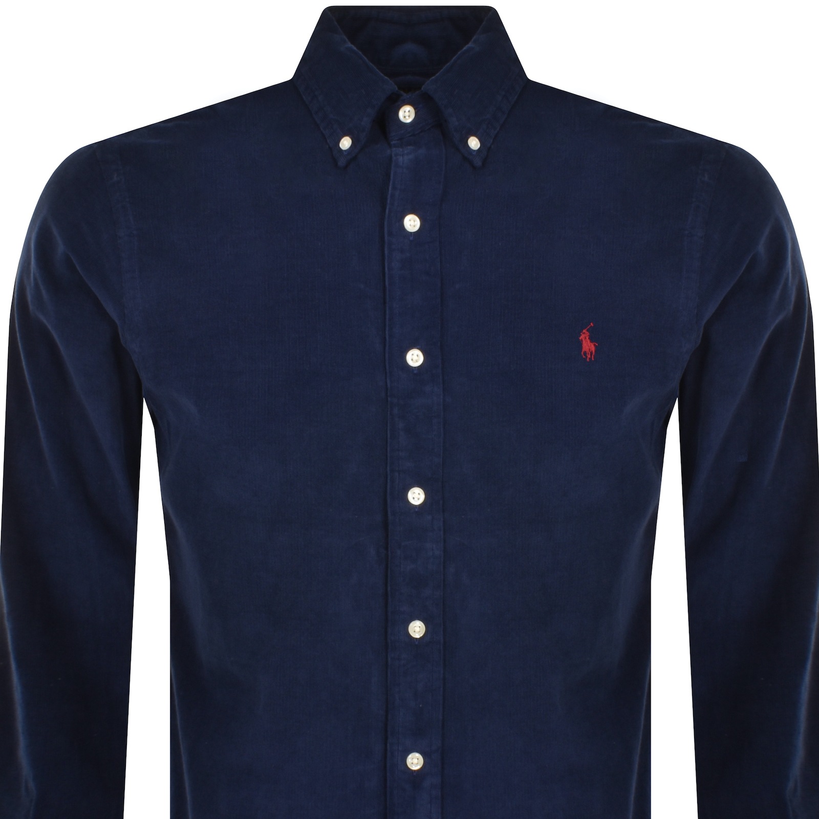 Shop Ralph Lauren Long Sleeve Corduroy Shirt Navy