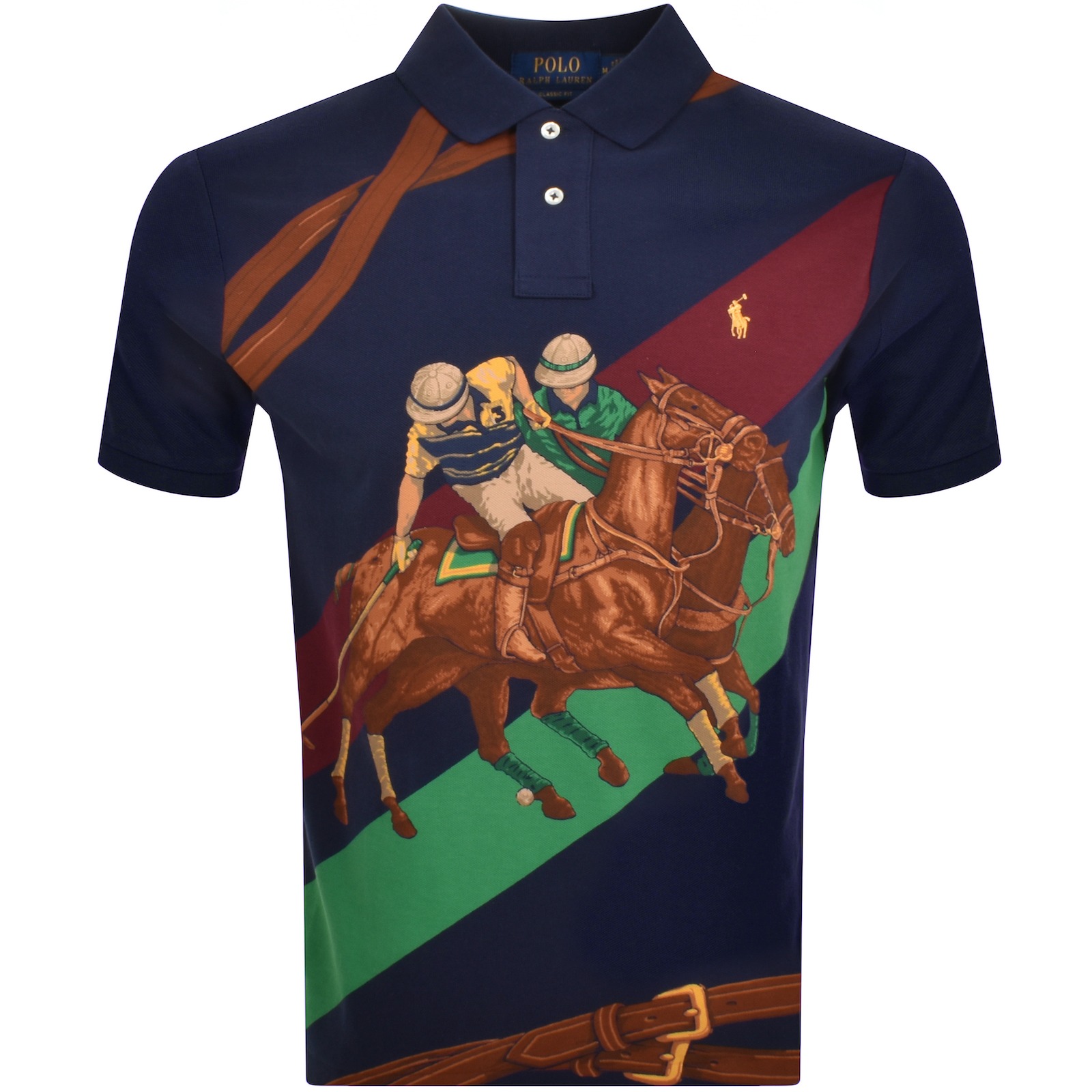 Ralph Lauren Short Sleeve Polo T Shirt Brown In Multi