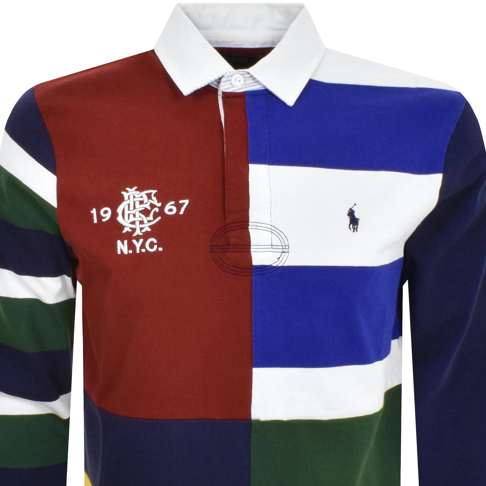 Shop Ralph Lauren Long Sleeve Rugby Polo T Shirt In Navy