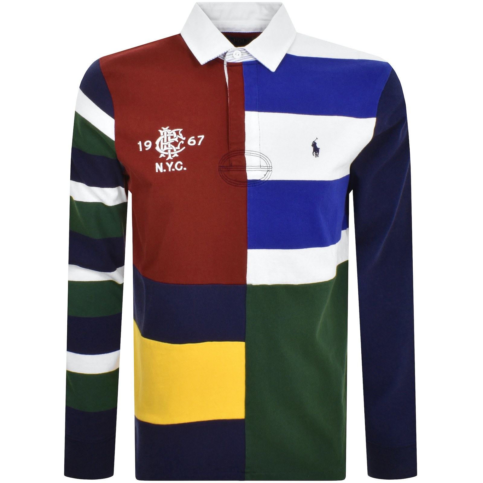 Ralph Lauren Long Sleeve Rugby Polo T Shirt In Green