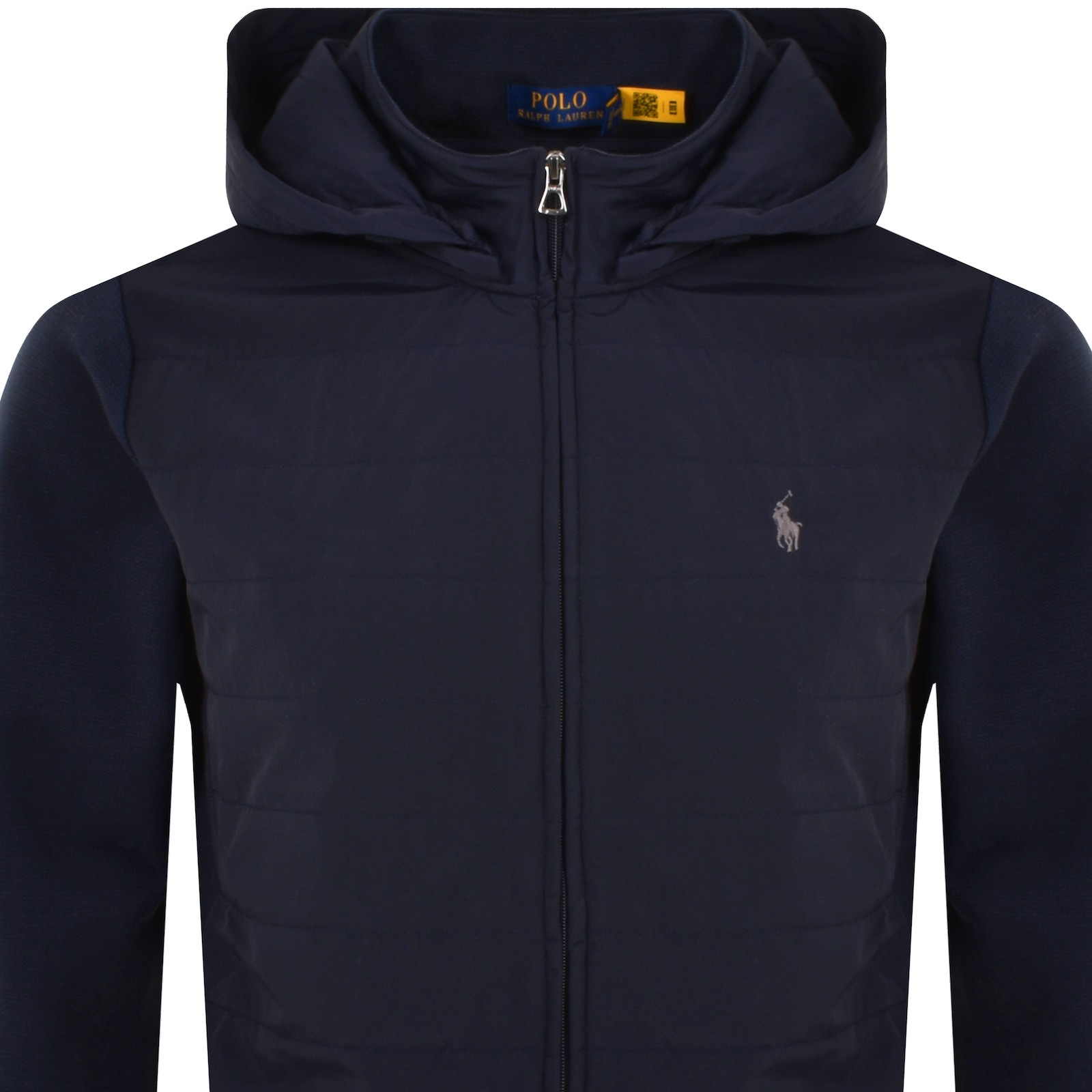 Shop Ralph Lauren Hybrid Full Zip Hoodie Navy