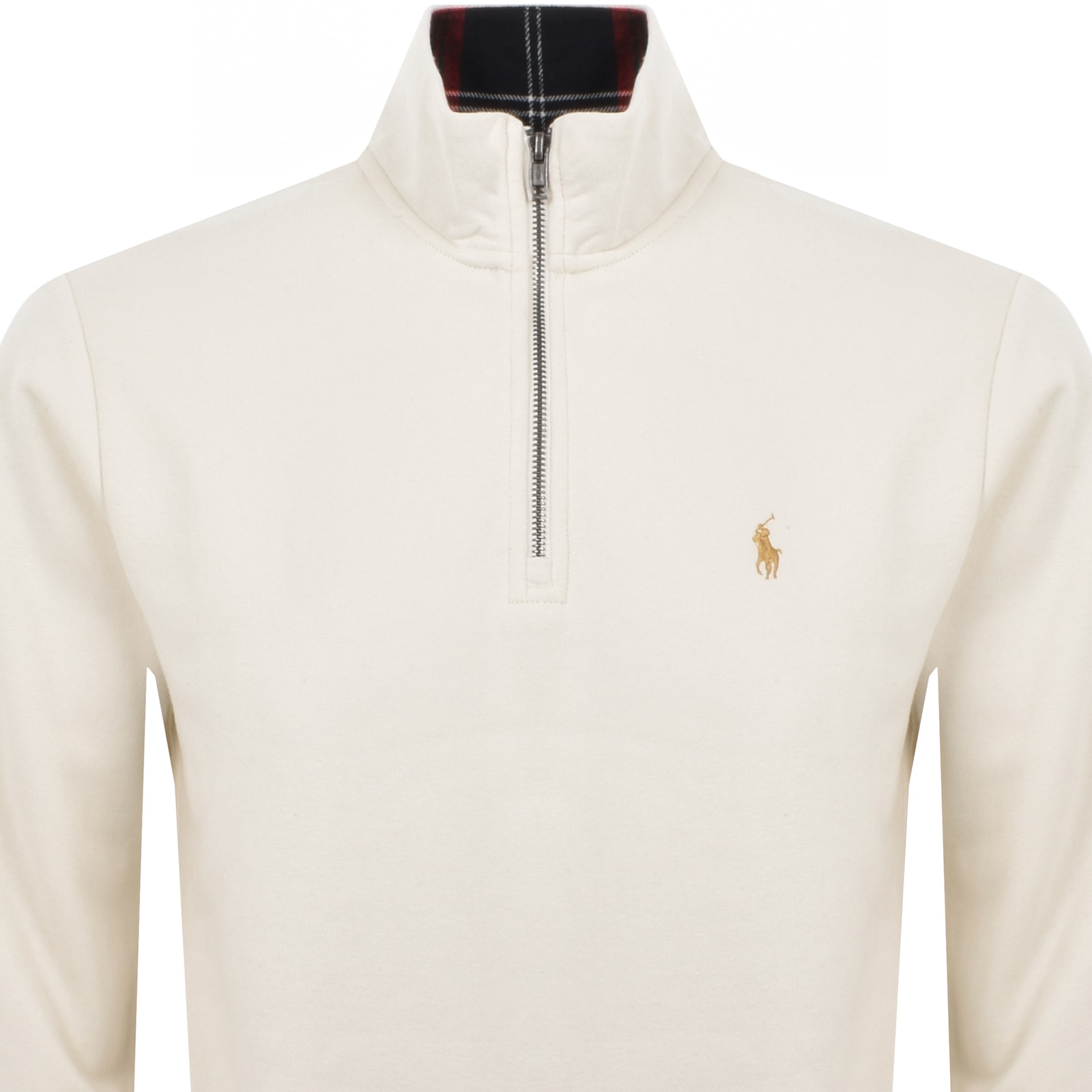 POLO RALPH LAUREN RALPH LAUREN QUARTER ZIP SWEATSHIRT HERBAL MILK