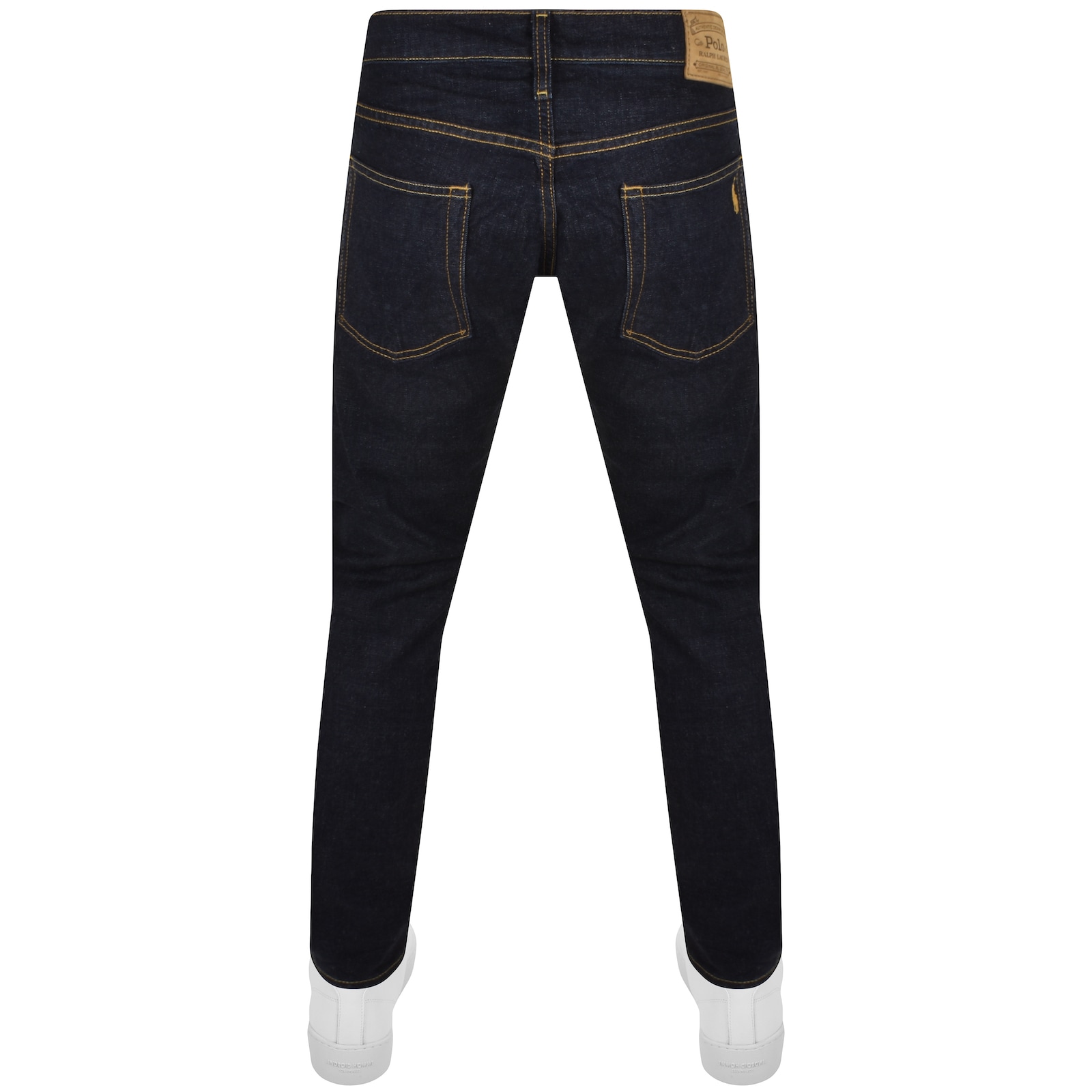 Shop Ralph Lauren Parkside Tapered Fit Dark Wash Jeans In Blue