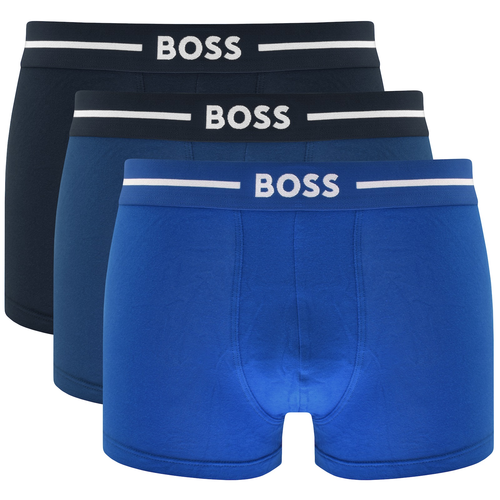 Boss Business Boss Underwear 3 Pack Power Trunks In Blue