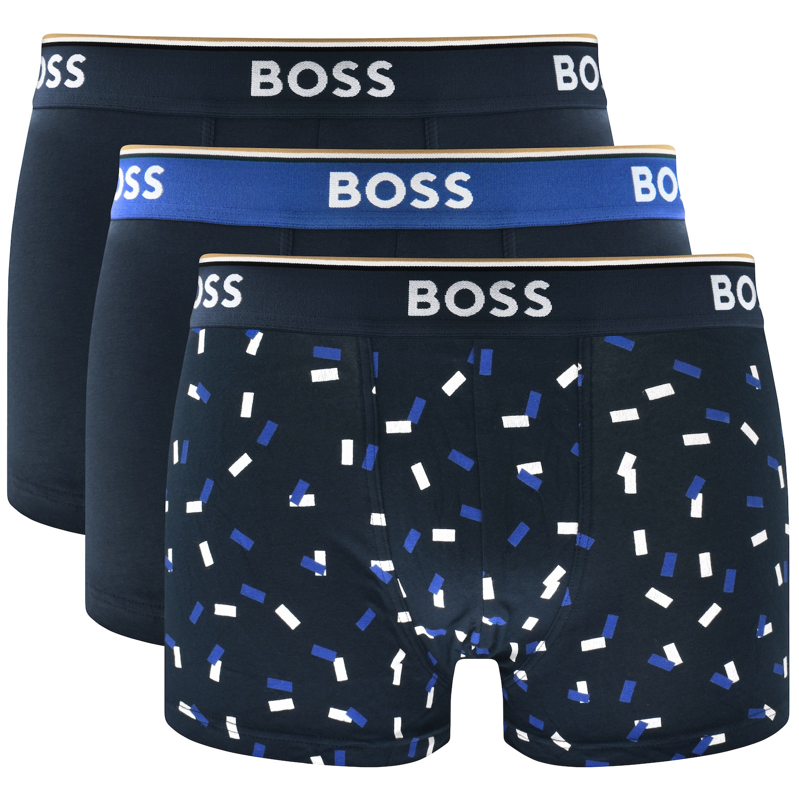 Boss Business Boss Underwear 3 Pack Power Trunks In Blue