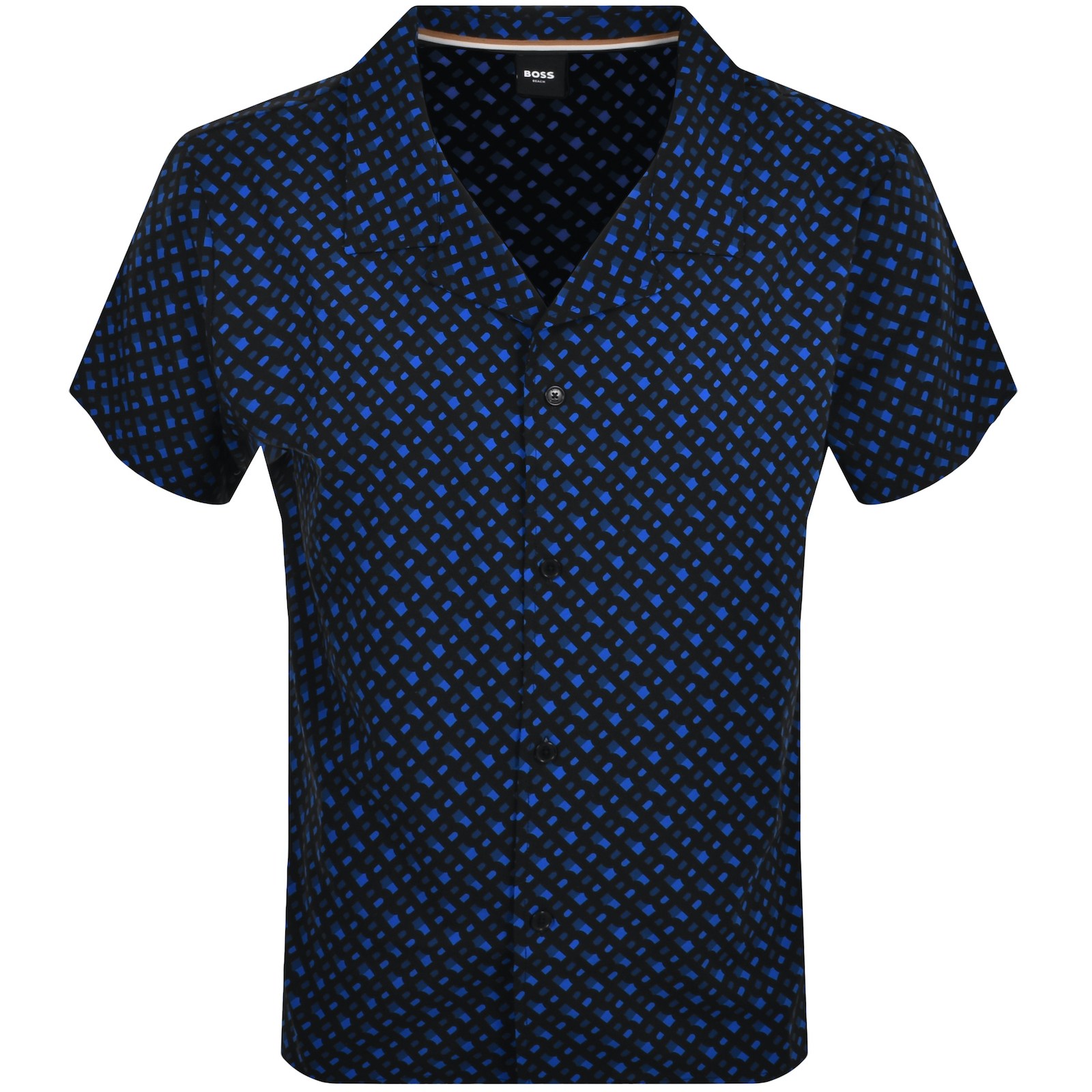 Boss Business Boss Short Sleeved Beach Manu Shirt Blue