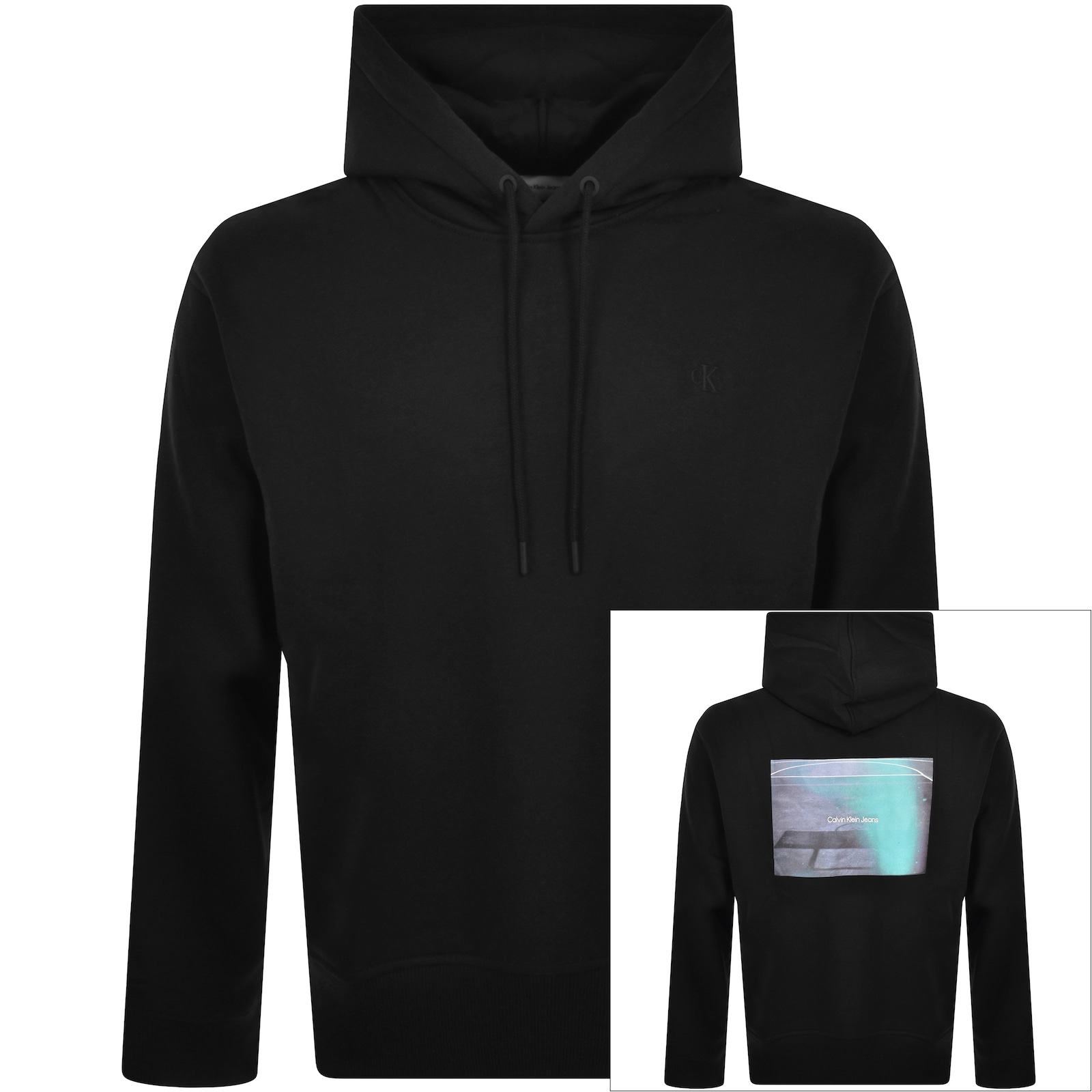 Shop Calvin Klein Jeans Gradient Hoodie Black