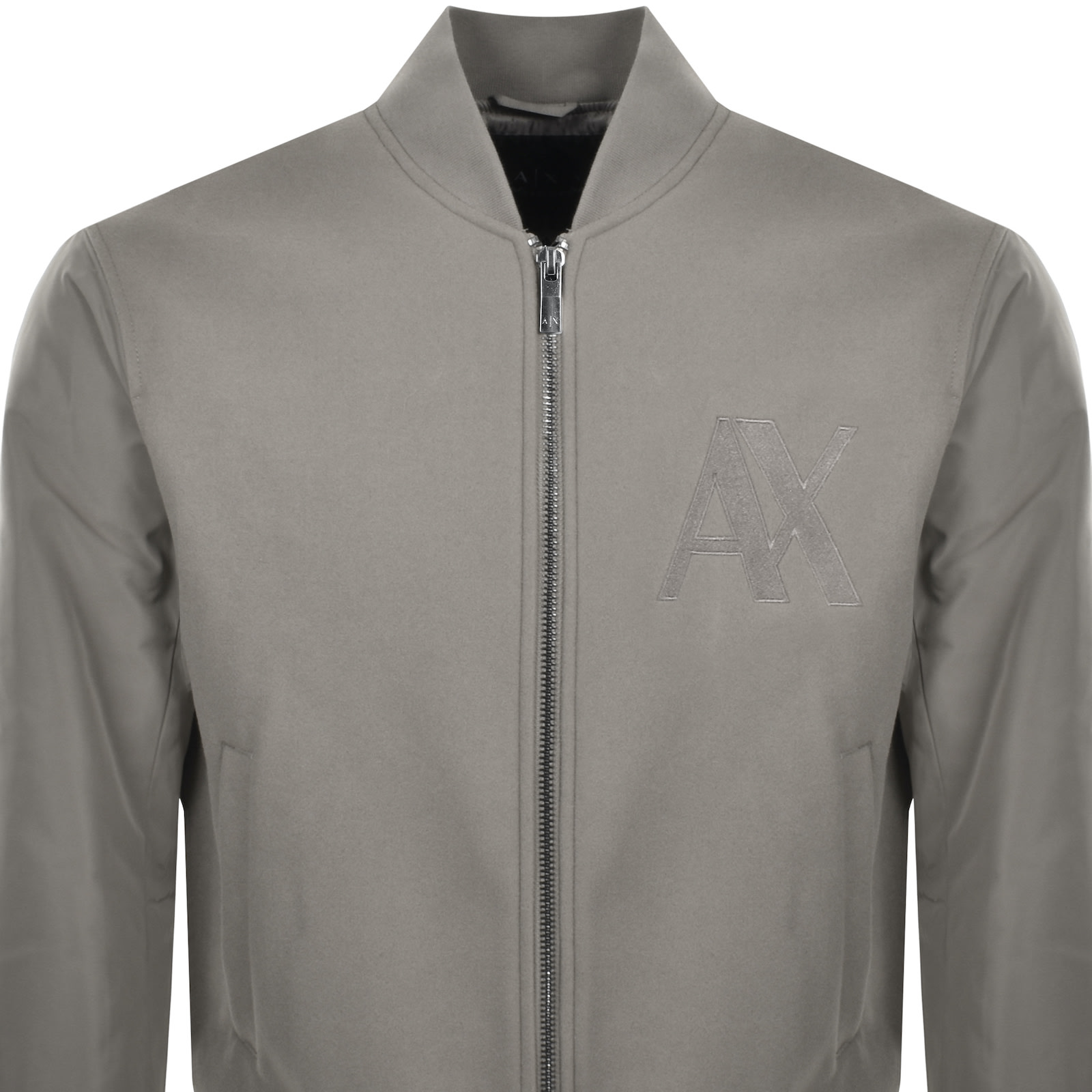 Armani Exchange Bomber Jacket Grey In Grey