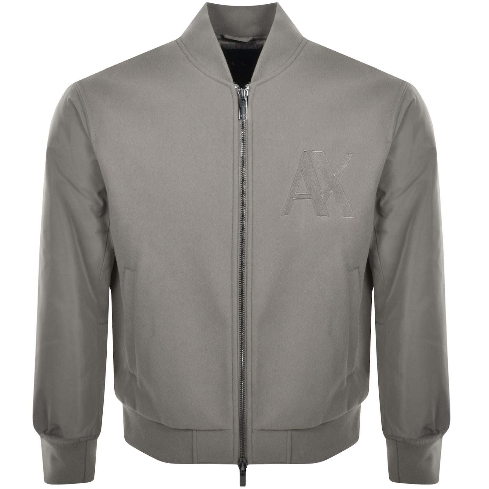 Armani Exchange Bomber Jacket Grey In Grey