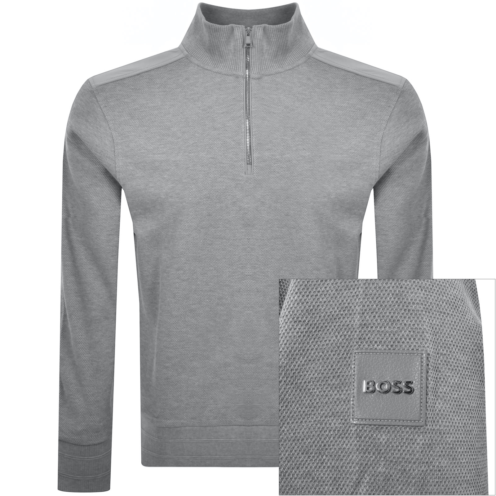 Shop Boss Business Boss H Sidney 59 Quarter Zip Sweatshirt Grey